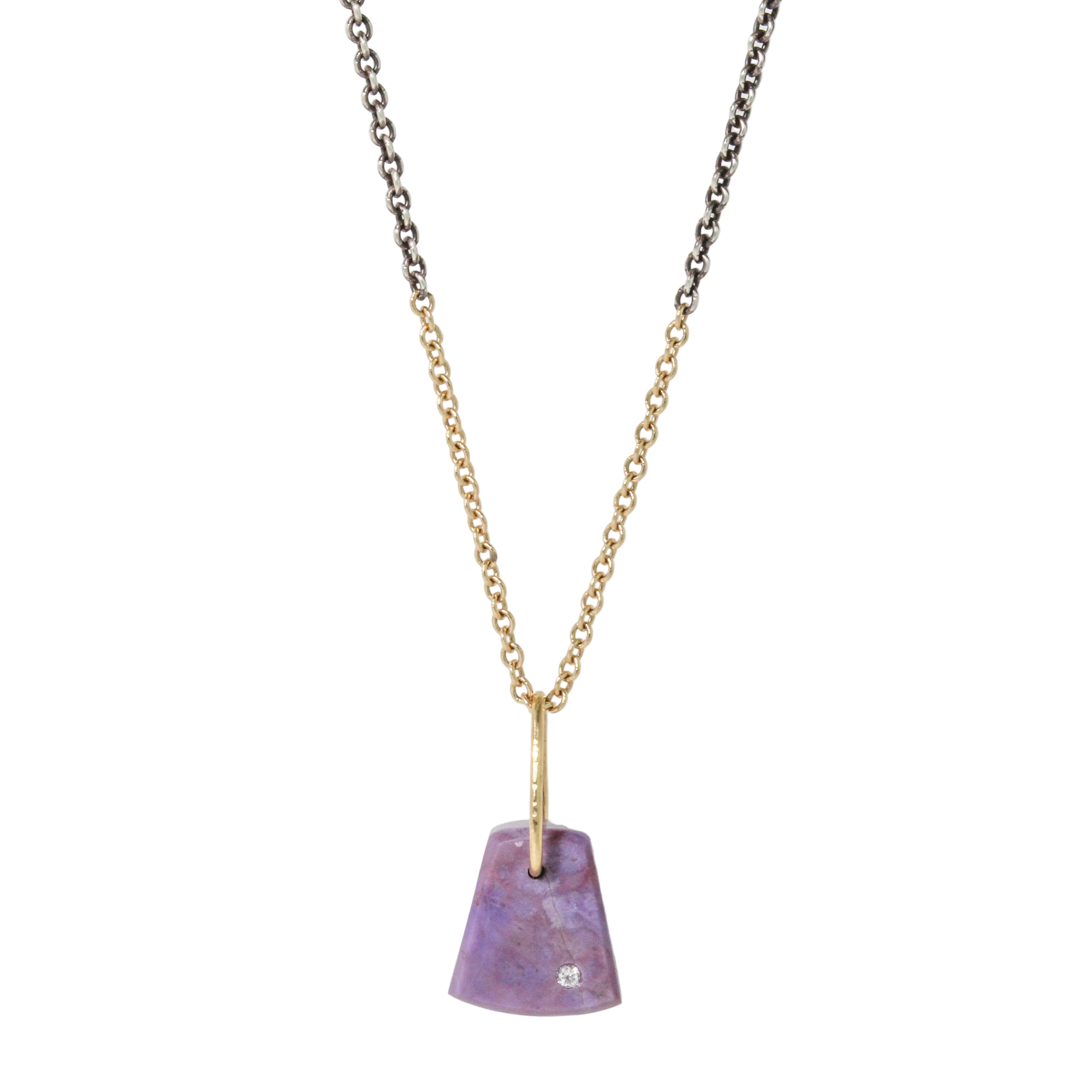 Purple Jade Prism Necklace