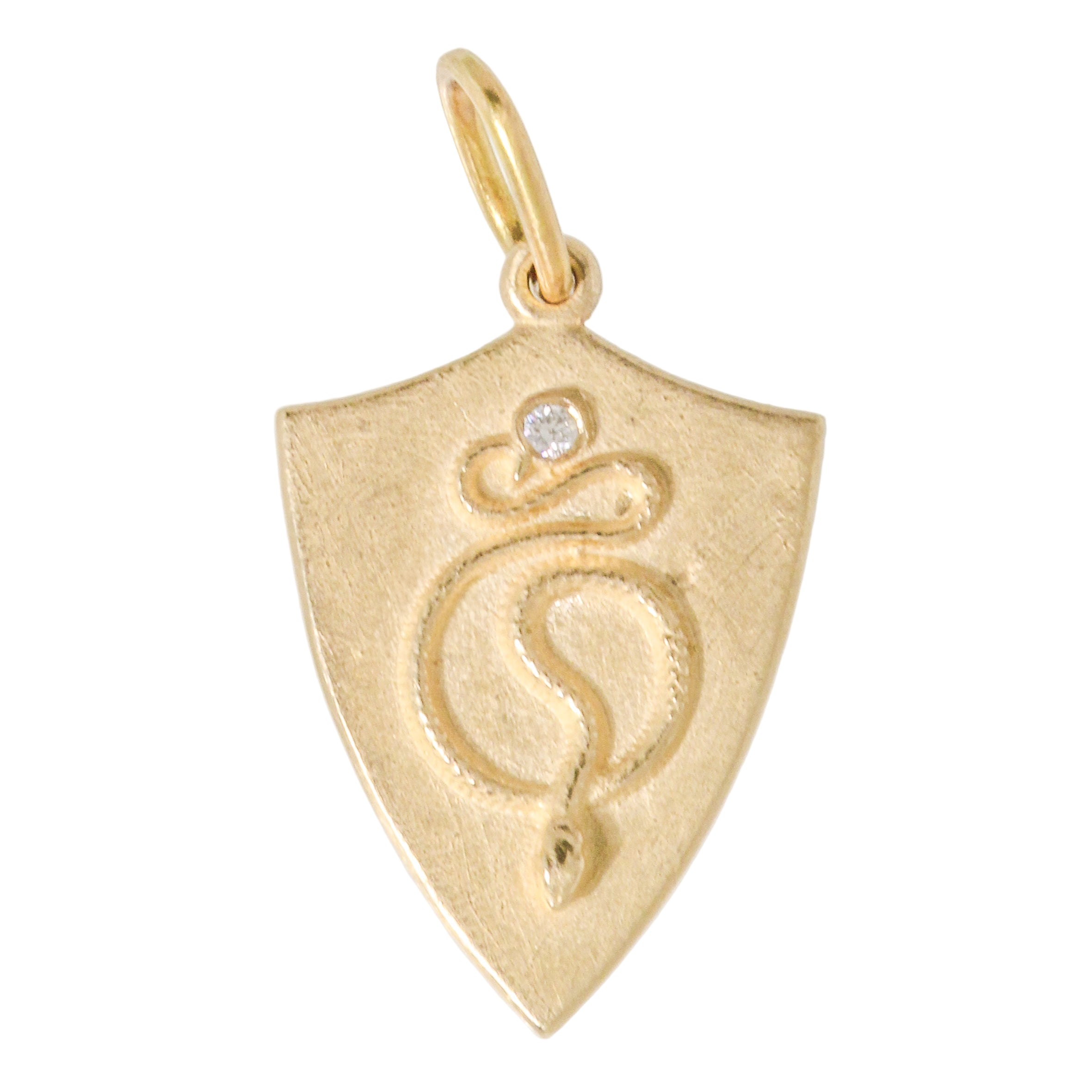 14K Shield Snake Charm