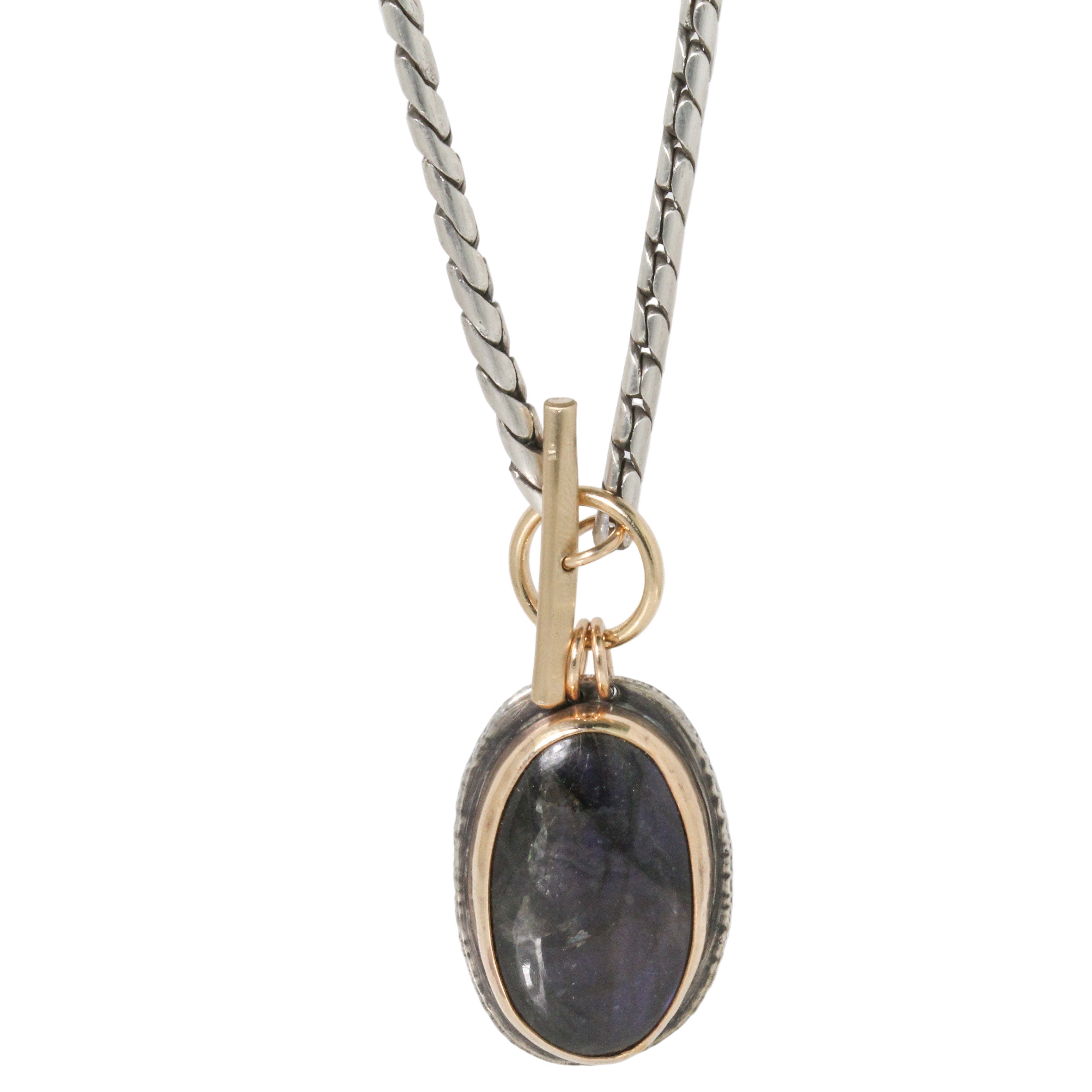 Purple Labradorite Toggle Necklace