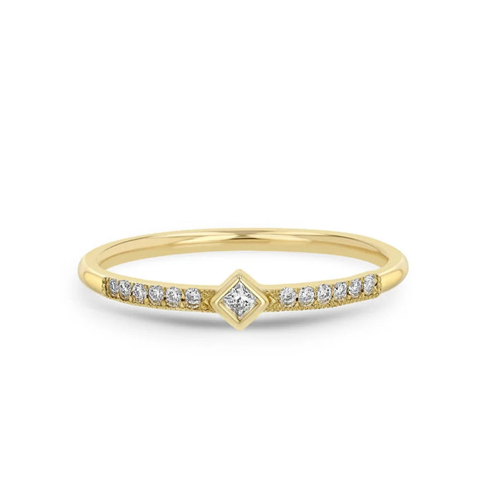 Princess Diamond and Demi Pave Ring