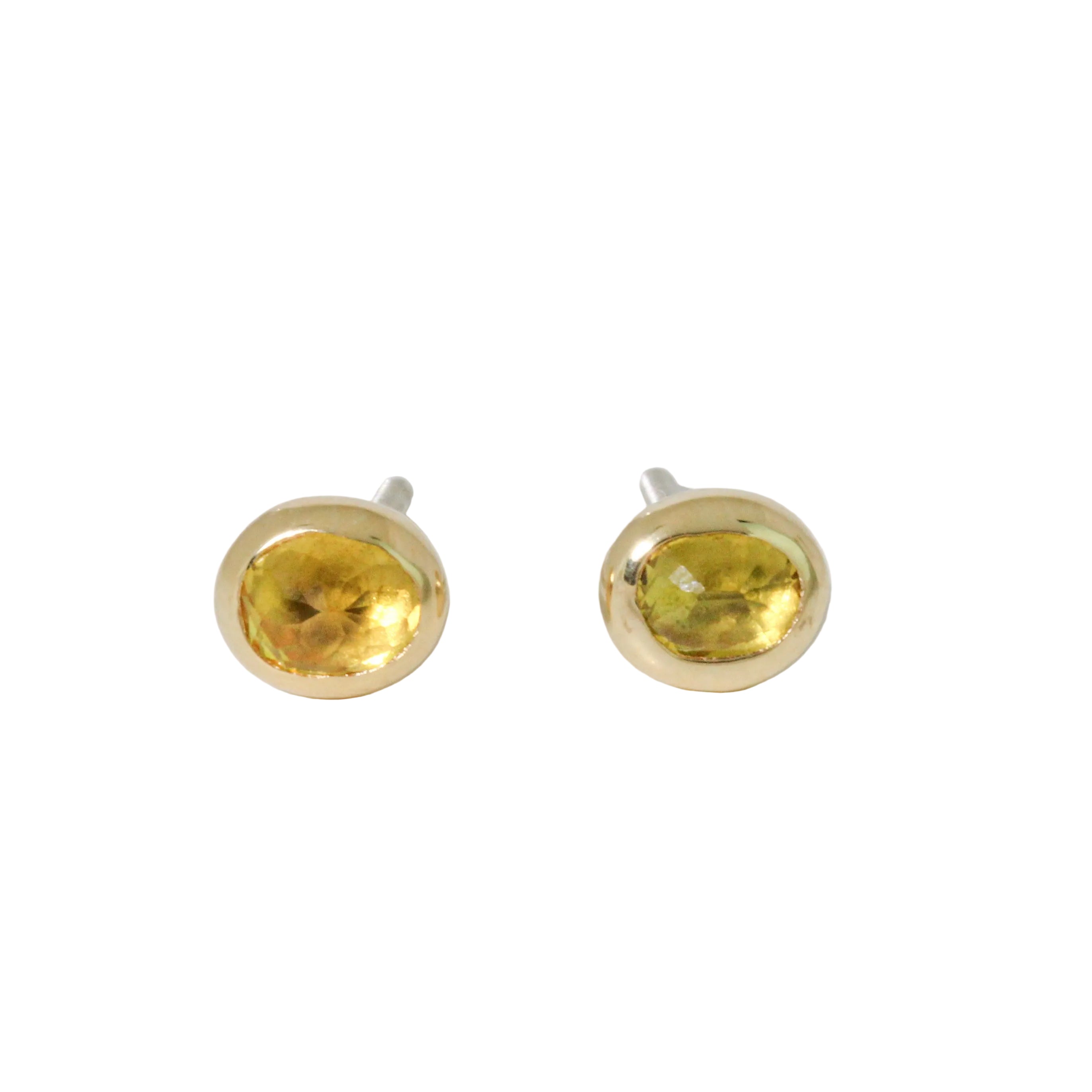 Yellow Sapphire Screw Back Studs