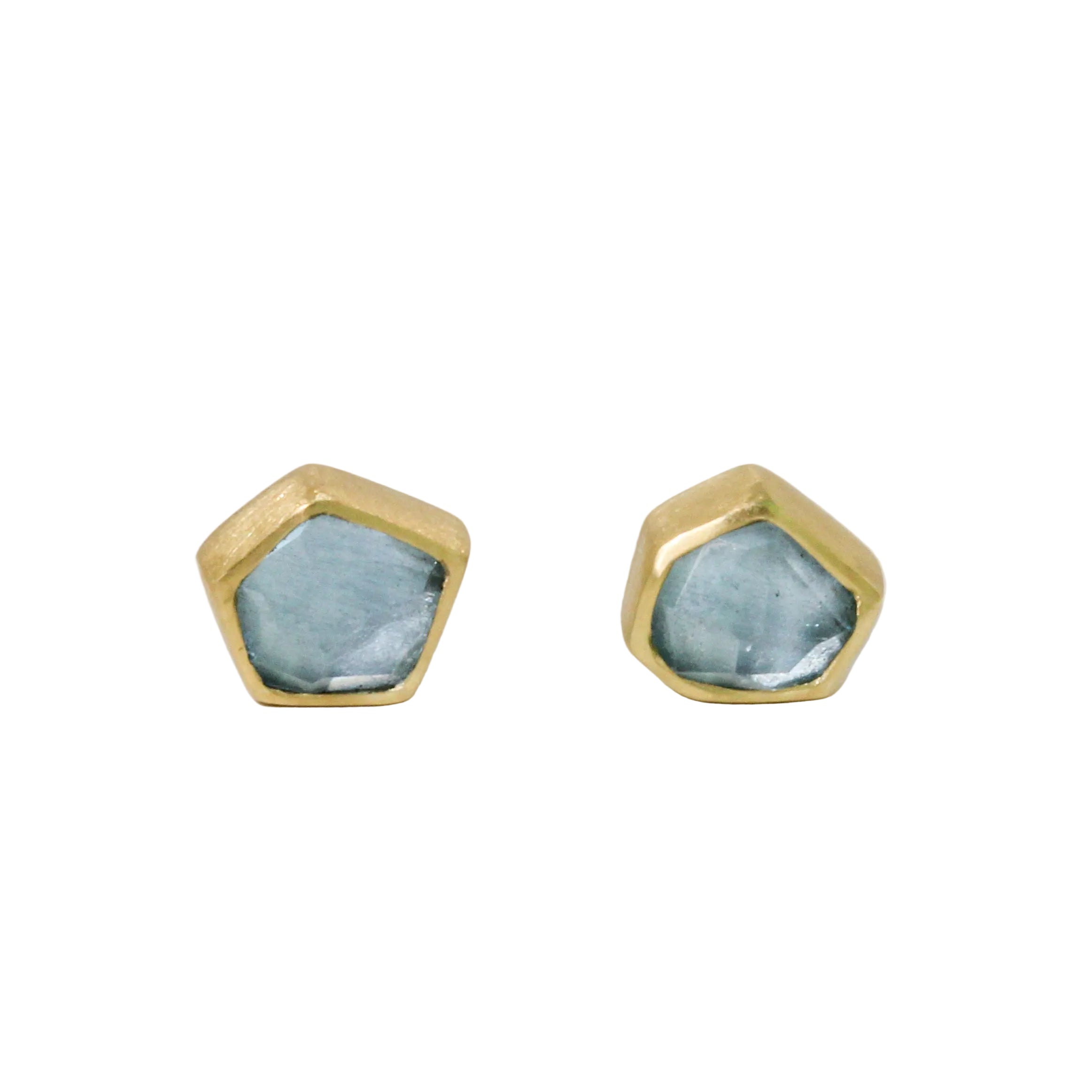 Aquamarine Post Earrings