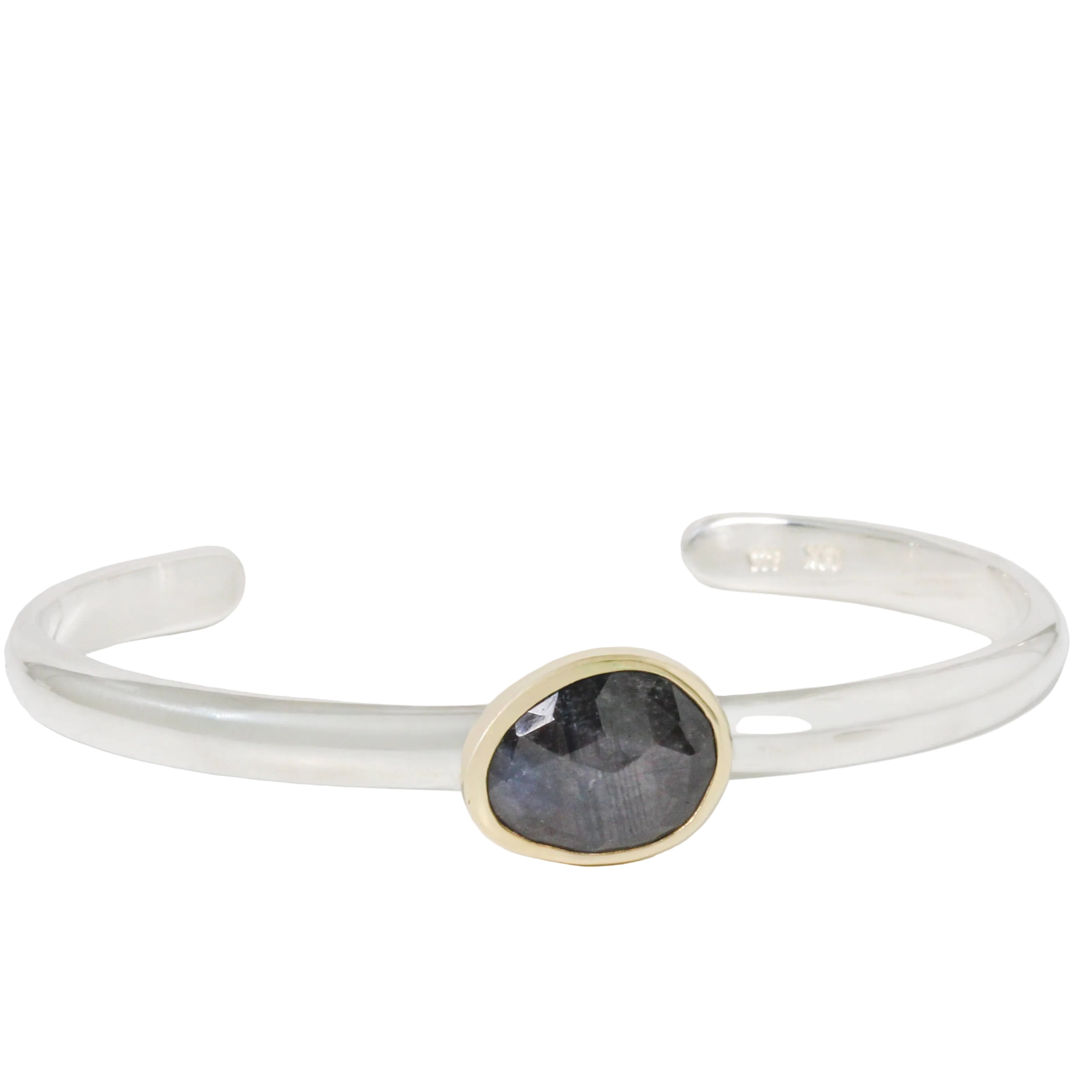 Grey Sapphire Cuff Bracelet