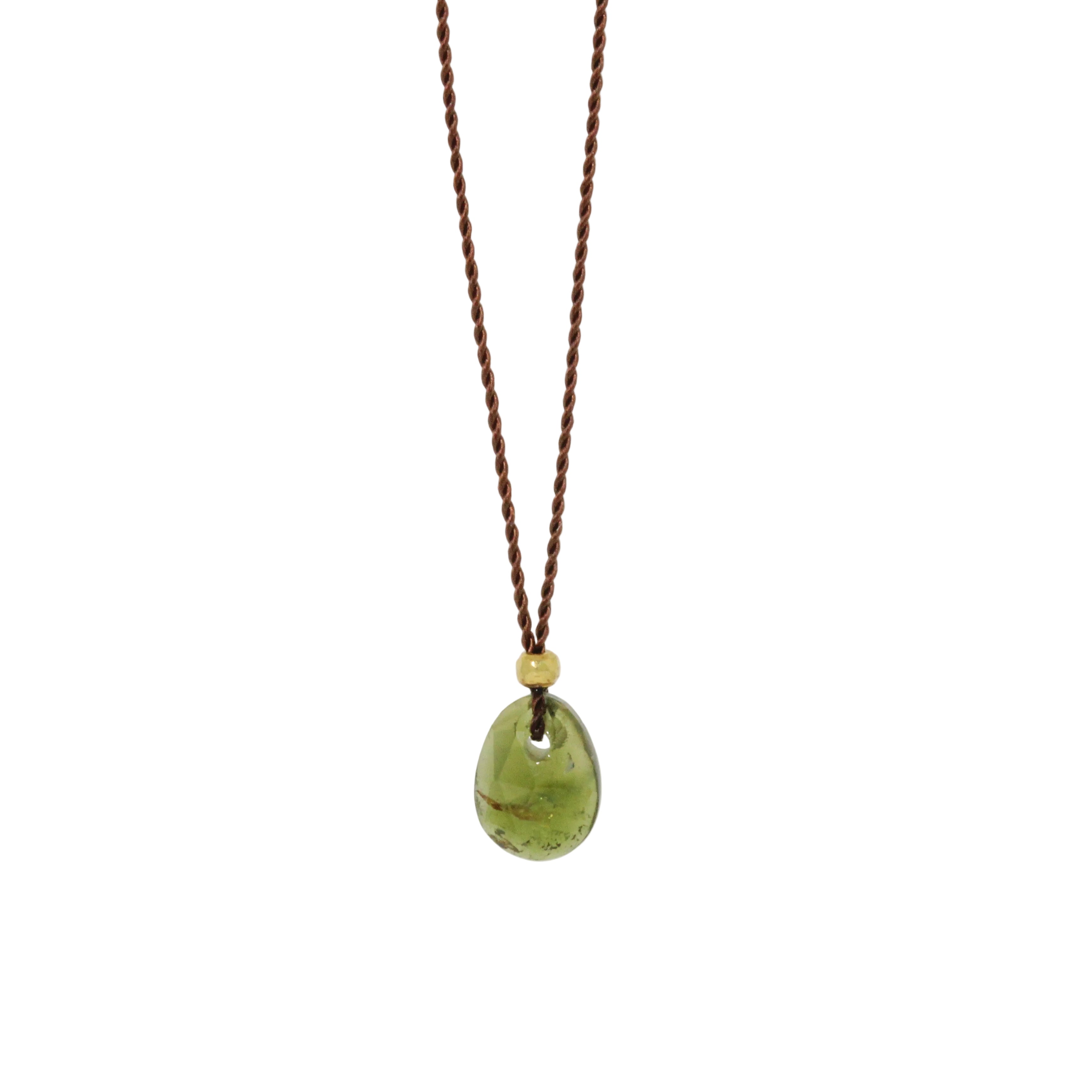 Tiny Green Tourmaline Necklace