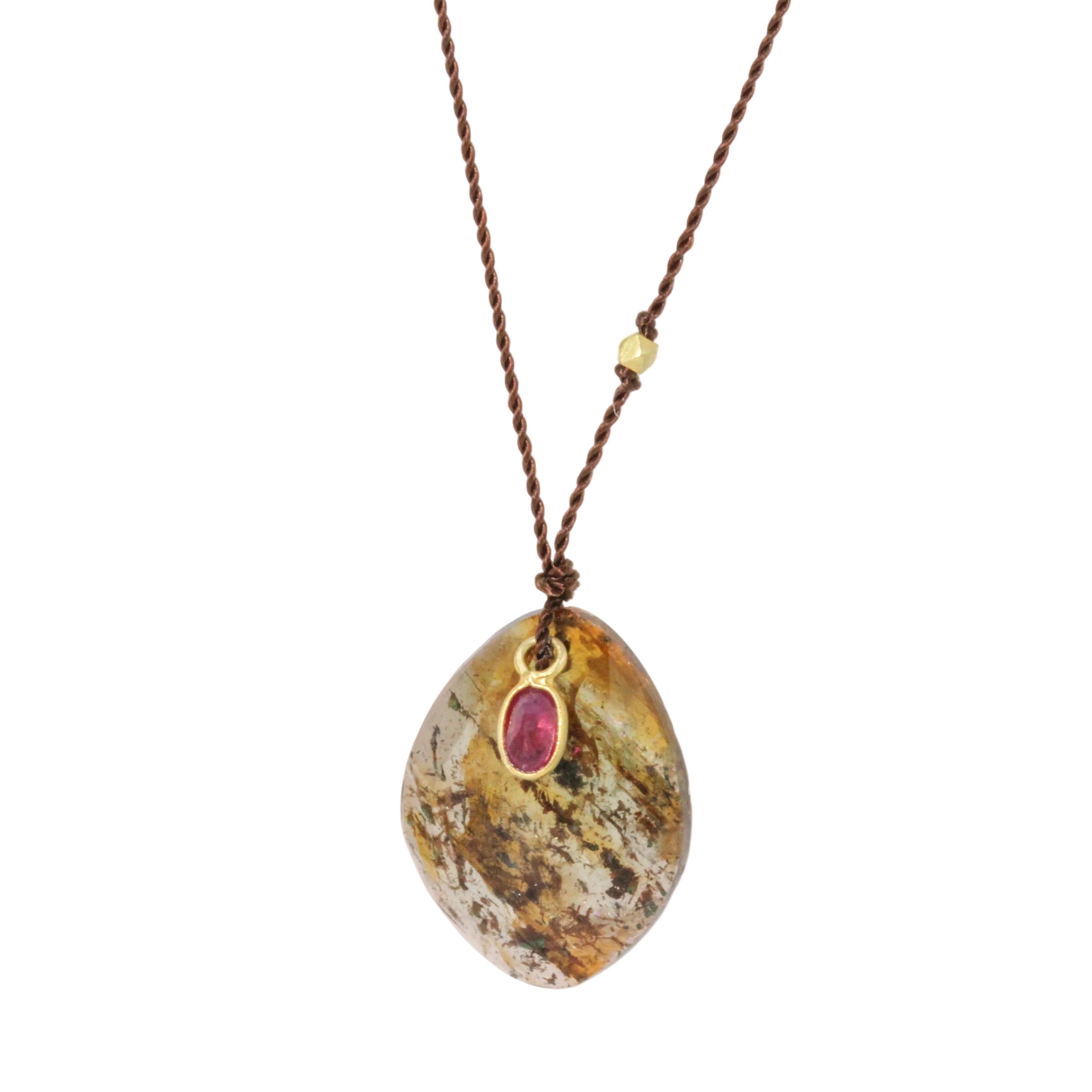 Tourmaline + Ruby Necklace