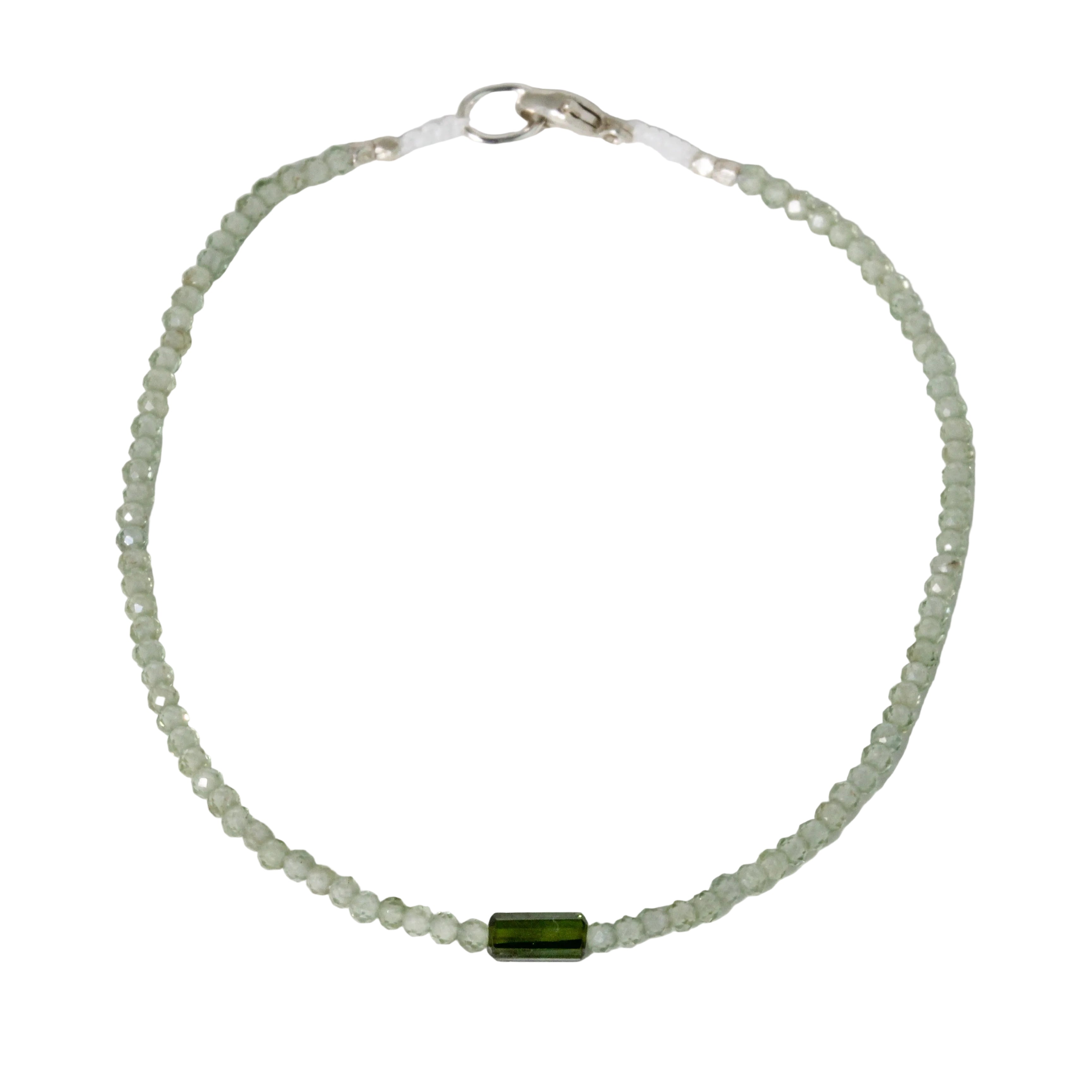 Green Apatite + Green Tourmaline Bracelet