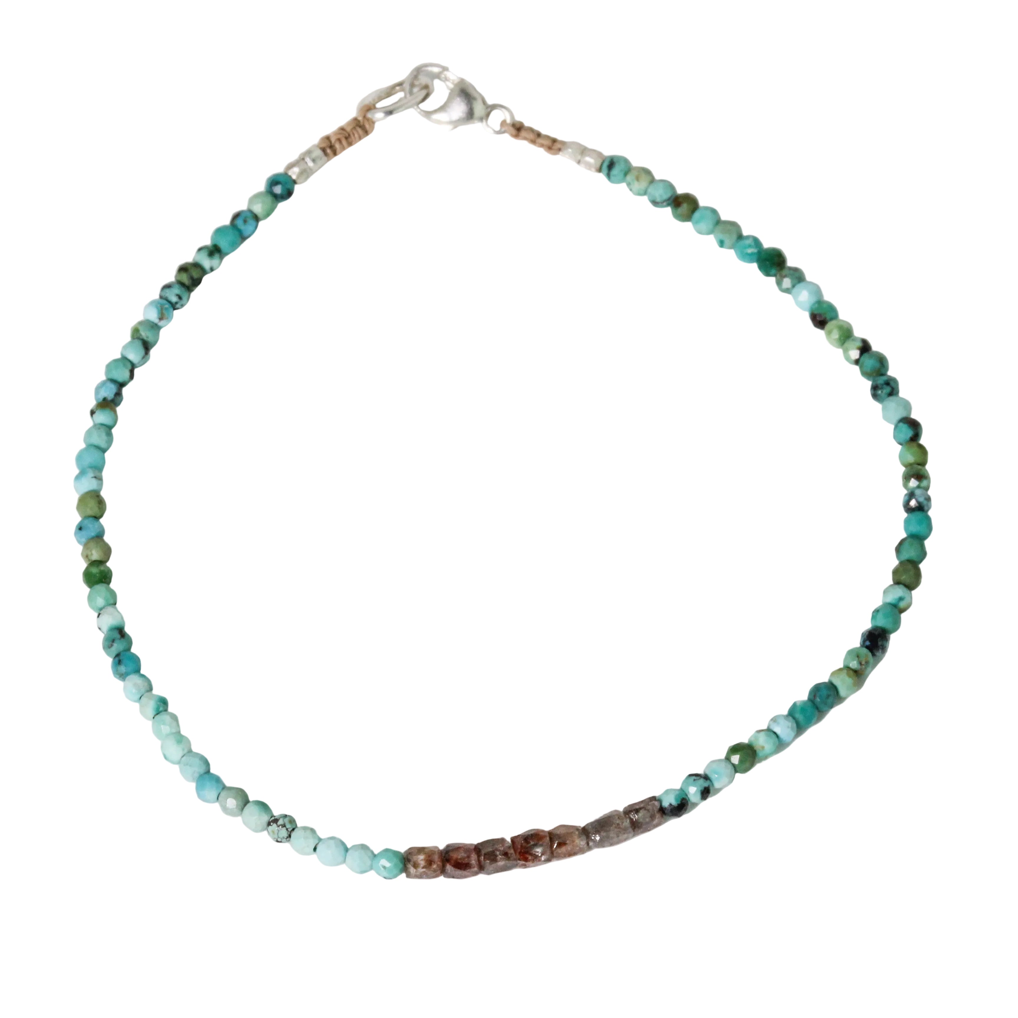 Turquoise + Red Diamond Bracelet