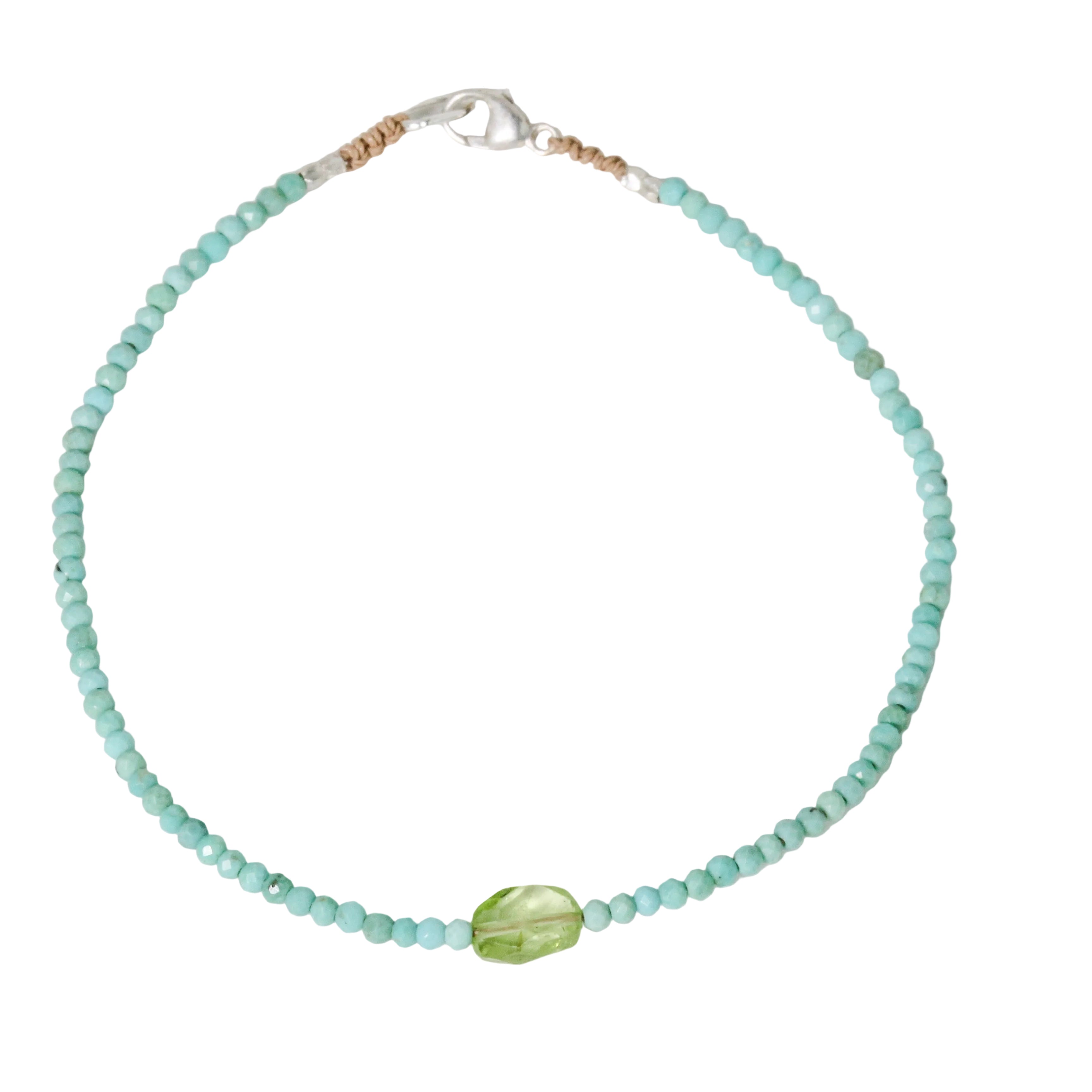 Turquoise + Peridot Bracelet