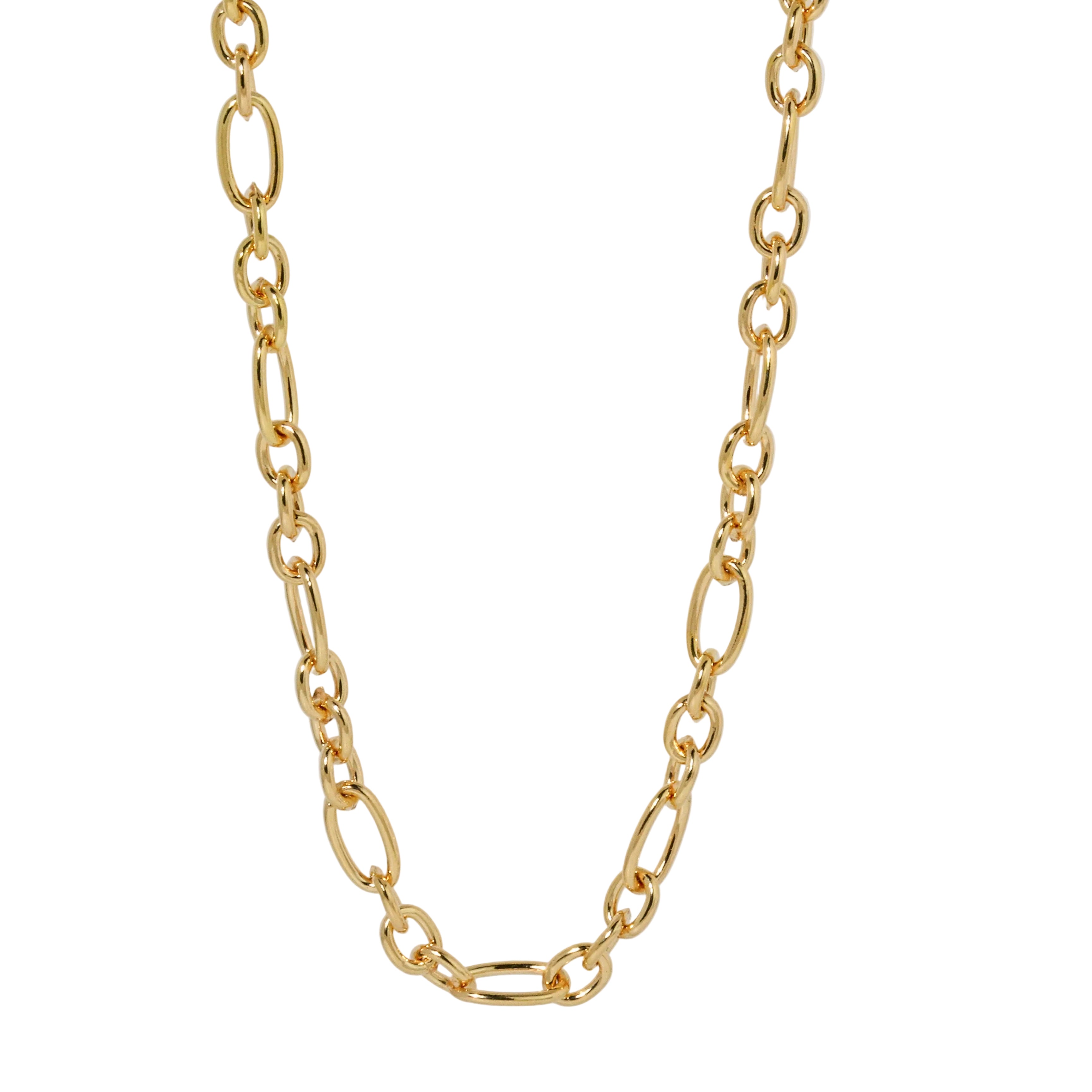 Cable Figaro Gold-Filled Chain
