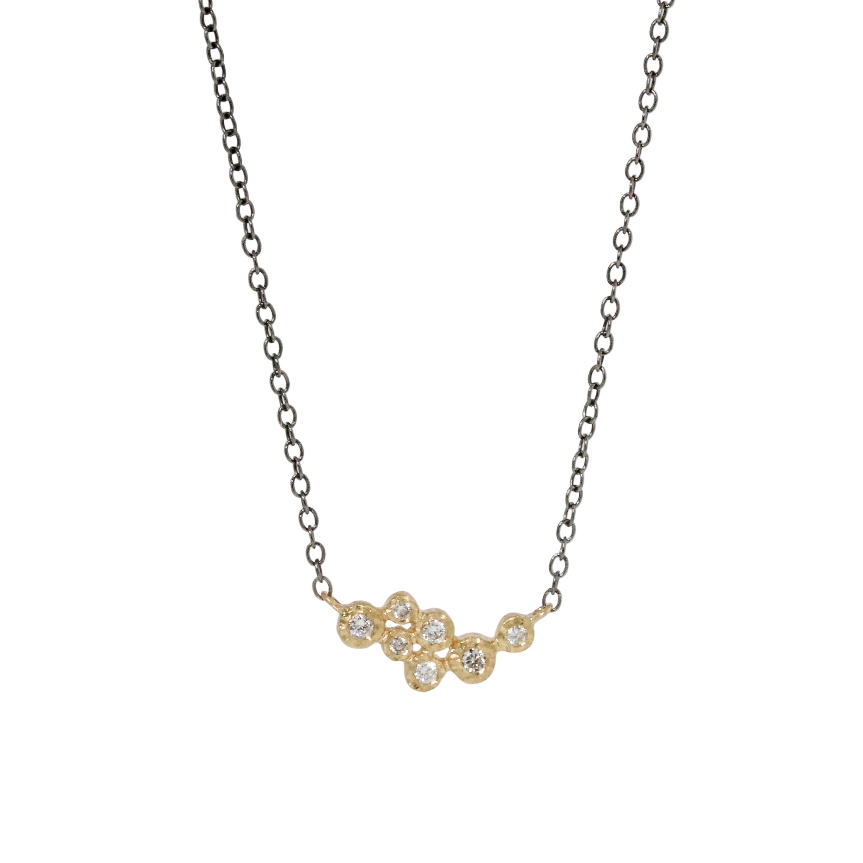 7 Diamond Cluster Necklace