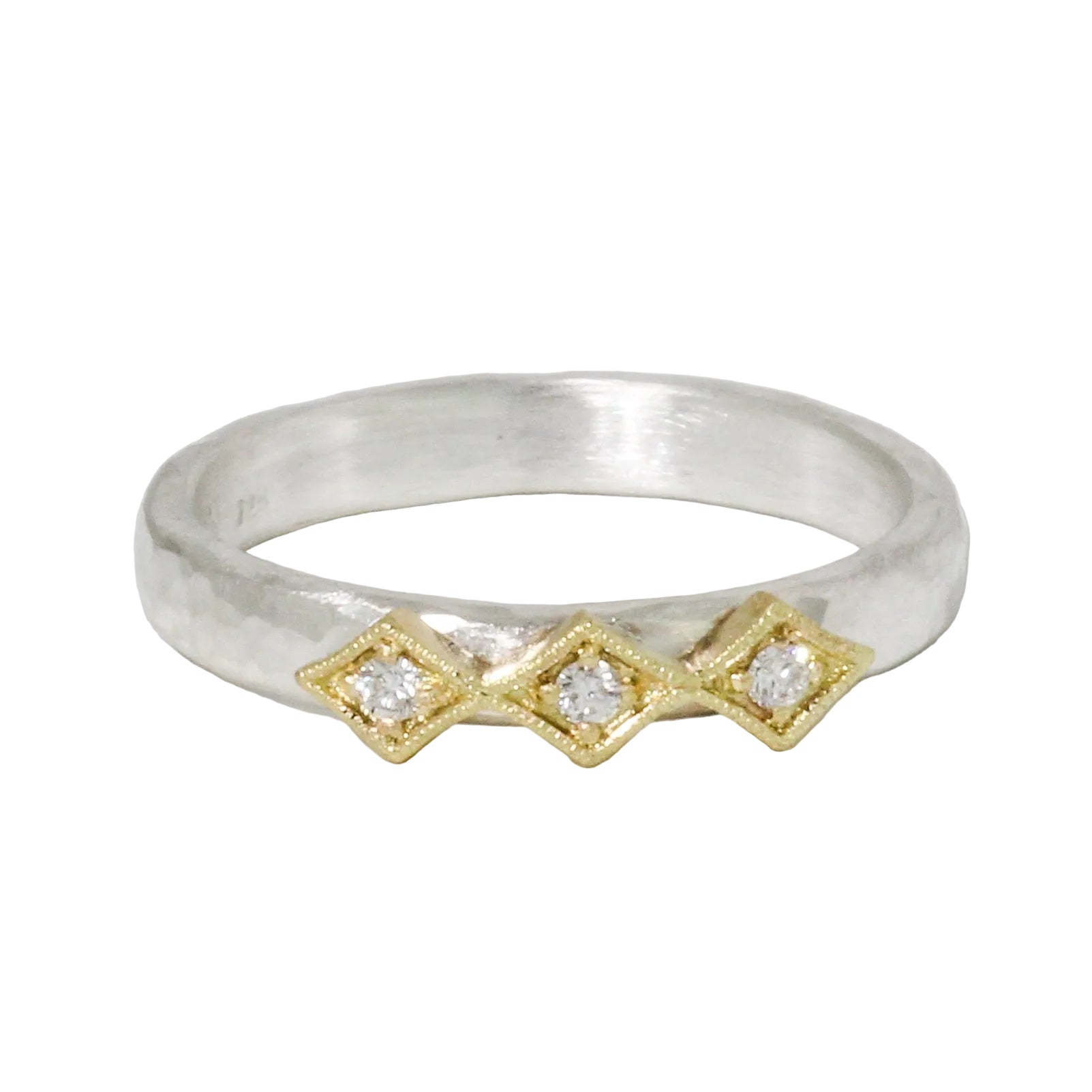 Triple Diamond Hammered Band