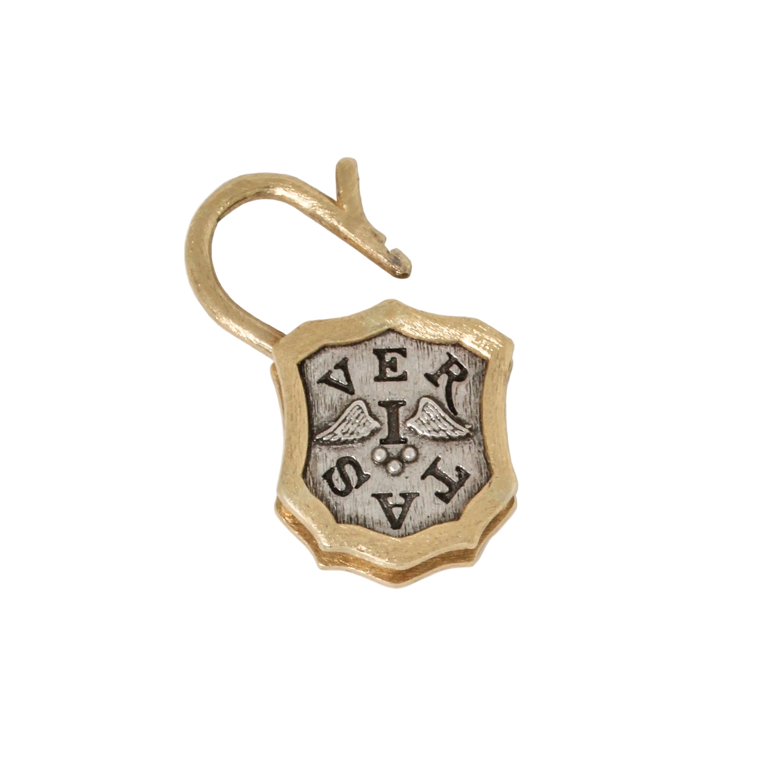 Diamond Cross Padlock Charm