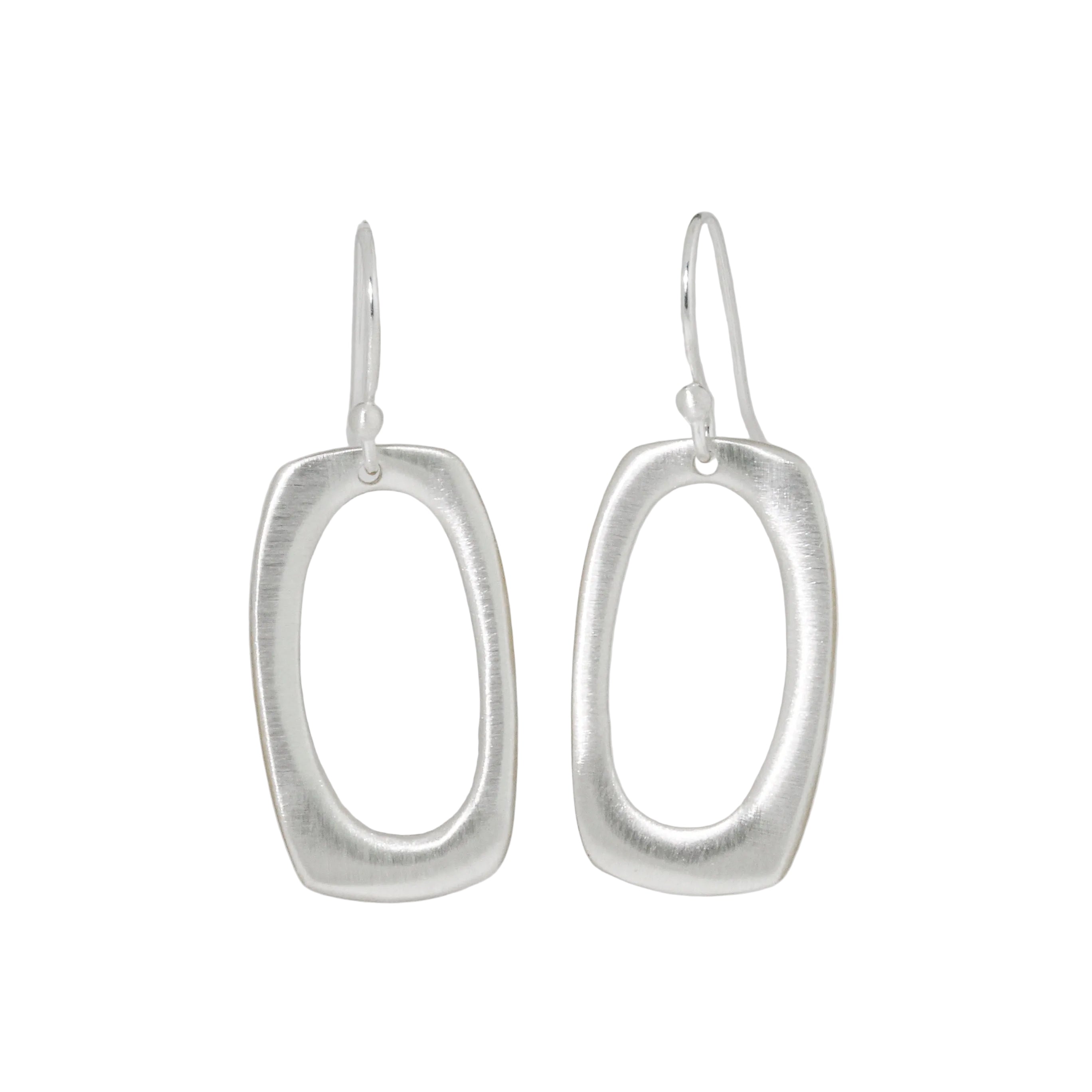 Medium Open Rectangle Earrings
