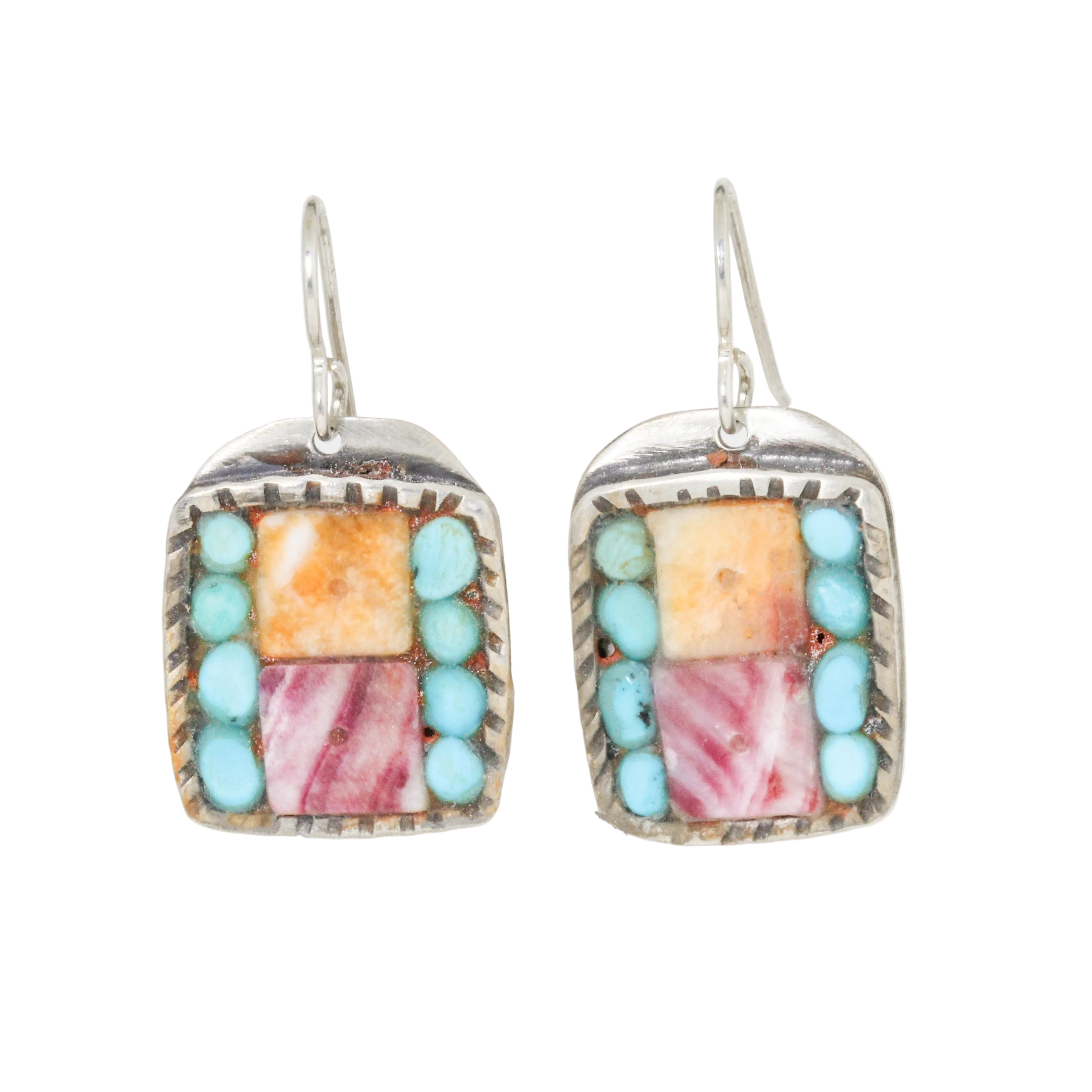 Spiney Oyster Shell + Turquoise Earrings by Charlie Favour