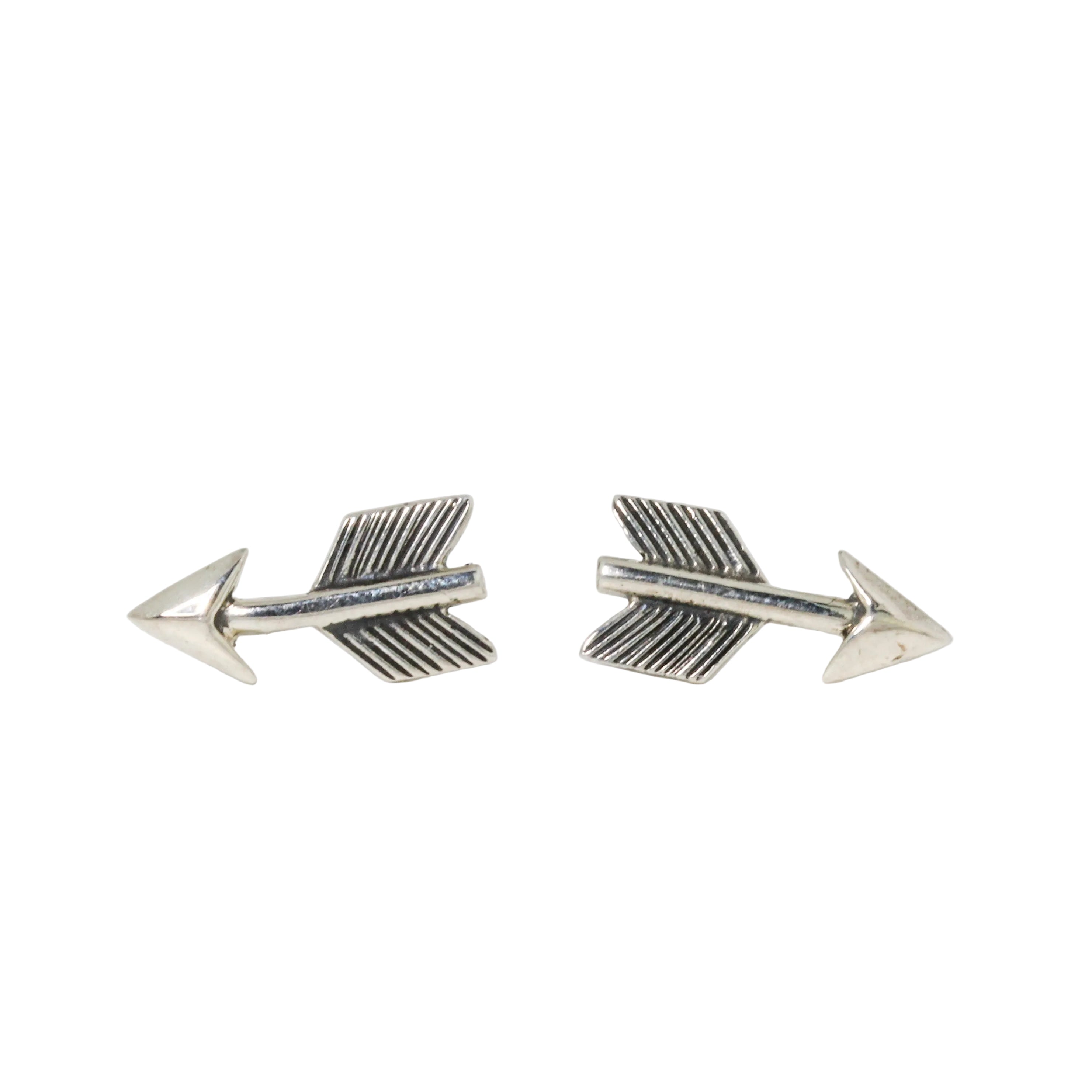 Silver Arrow Stud Earrings