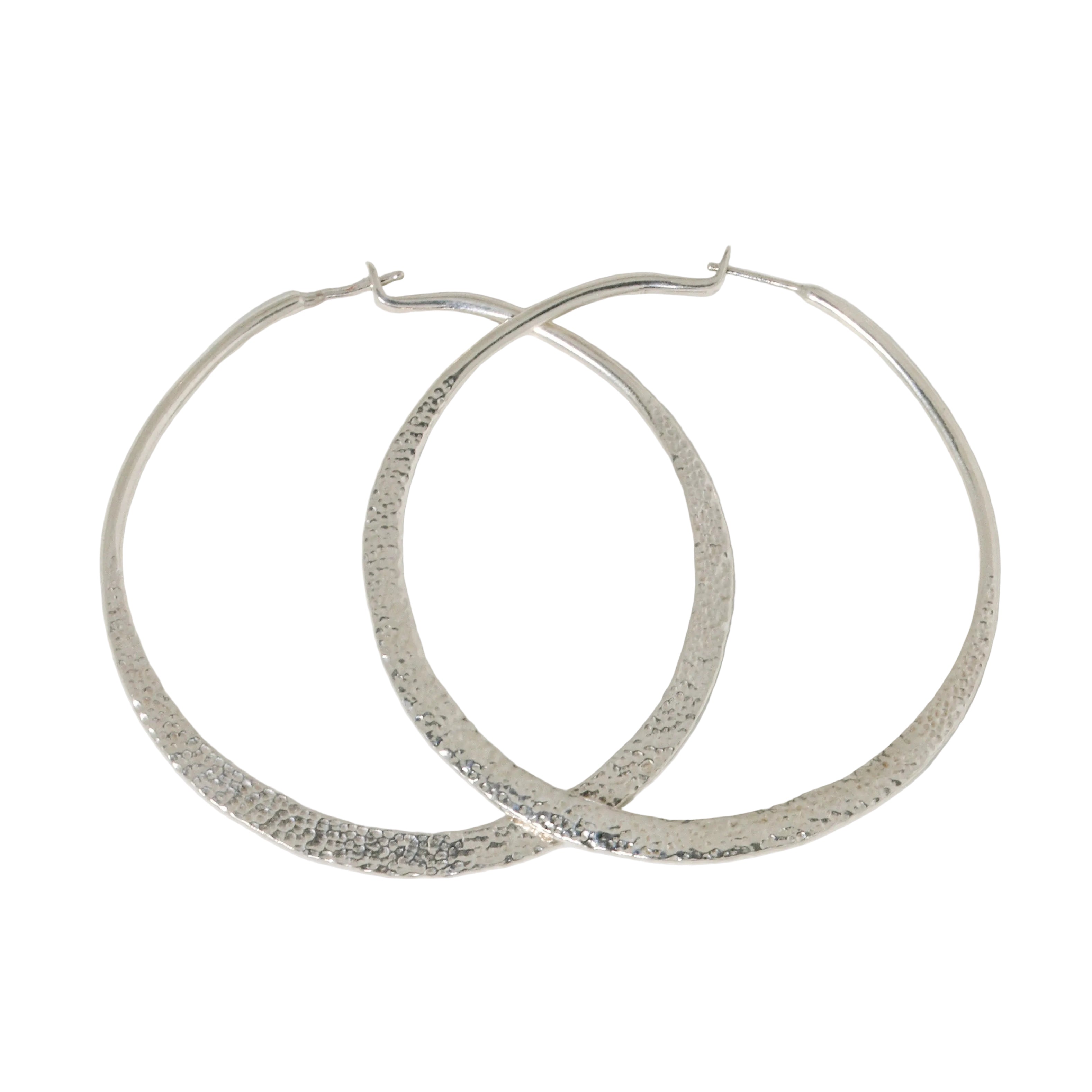 Dimple Textured Hoops