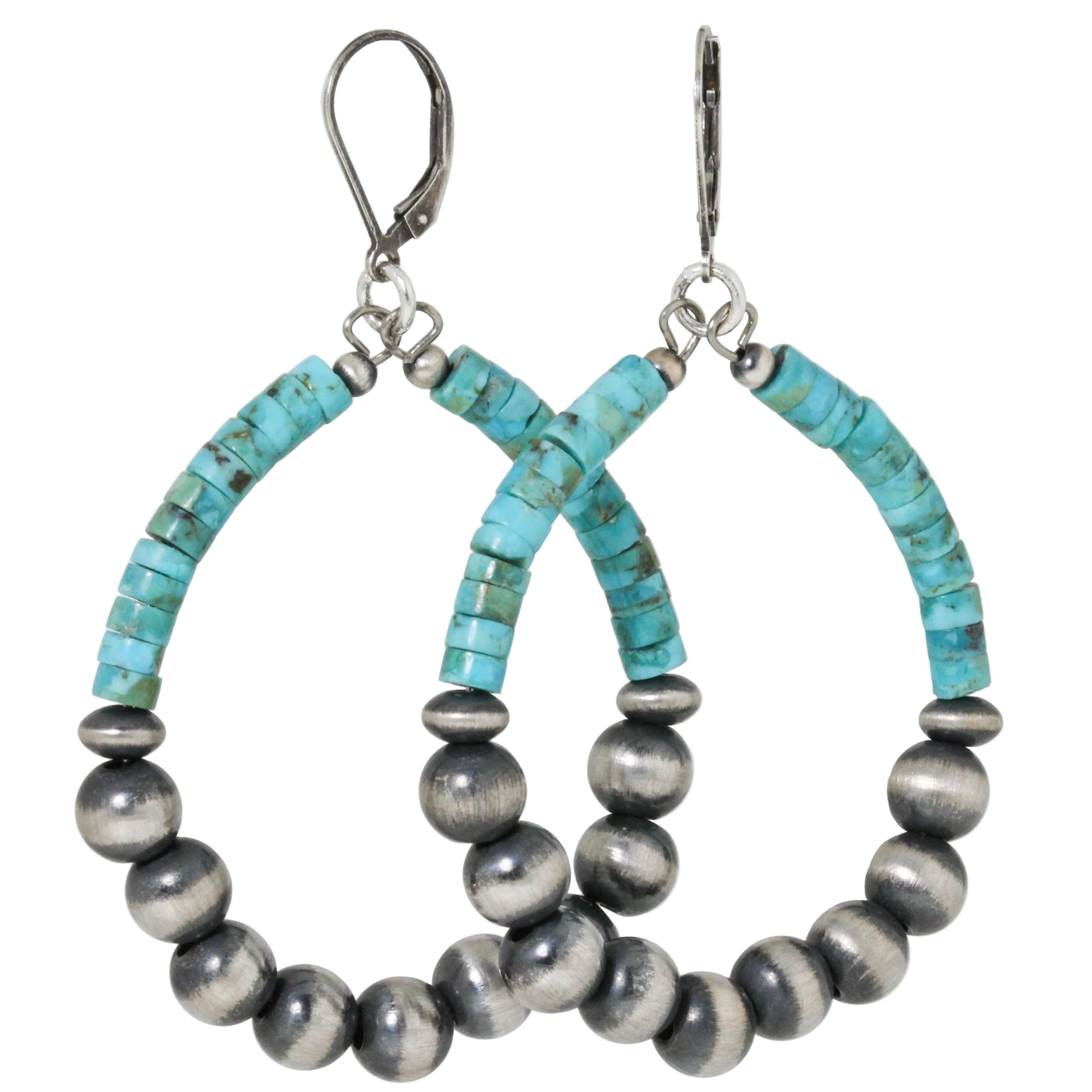 Heshi Turquoise + Navajo Pearl Earrings