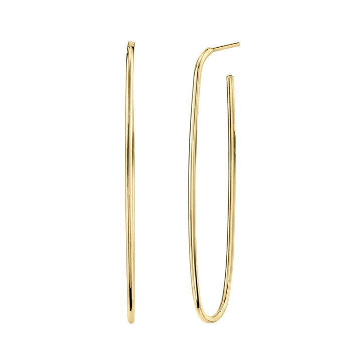 Long Link Hoop Earrings