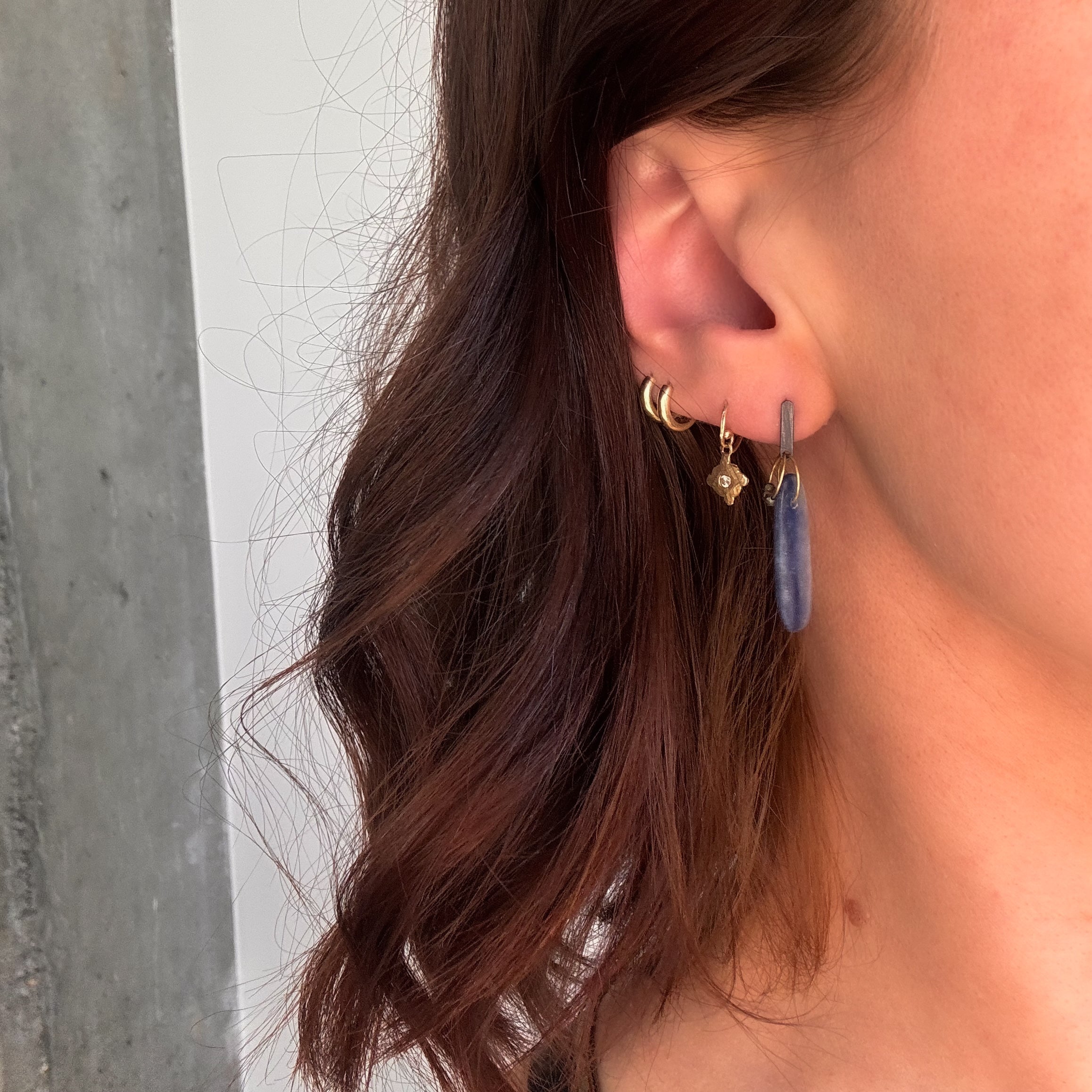 Mini Tangle Kyanite Earrings