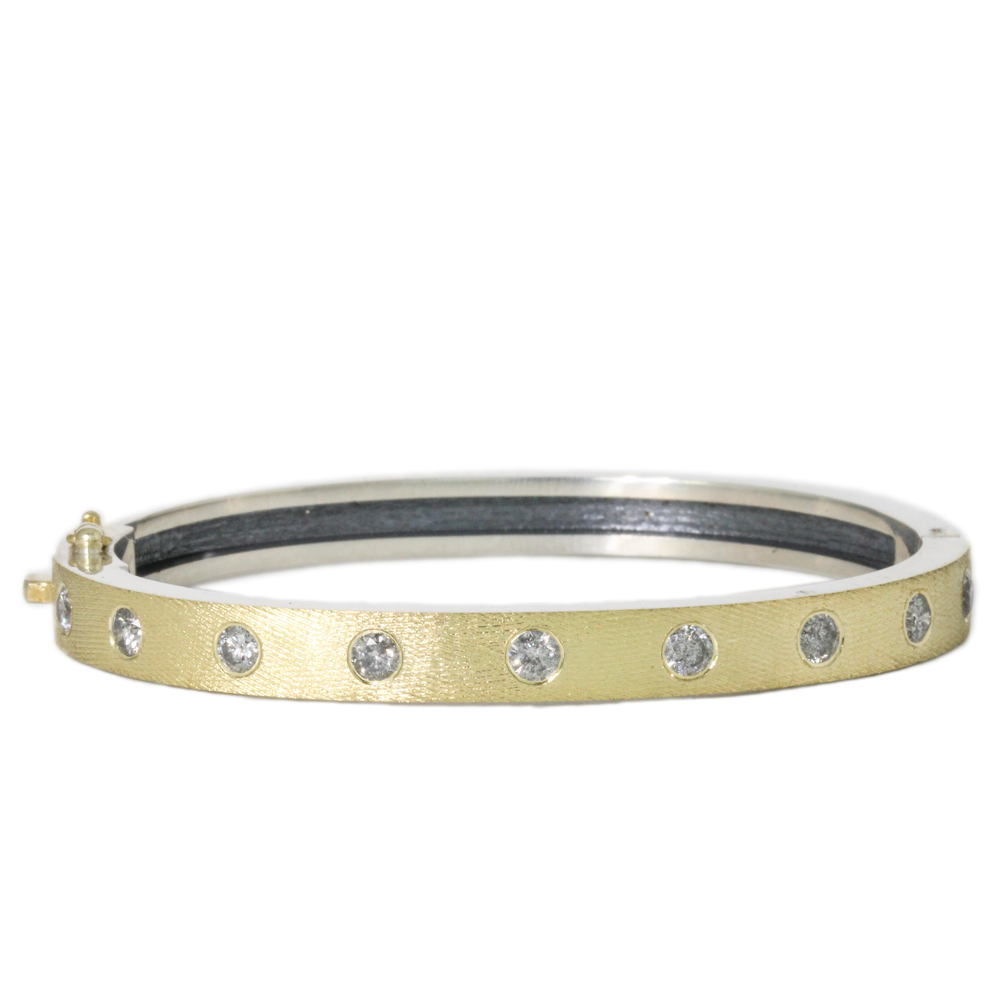 Gold Nine Plus Salt & Pepper Diamond 6mm Bracelet