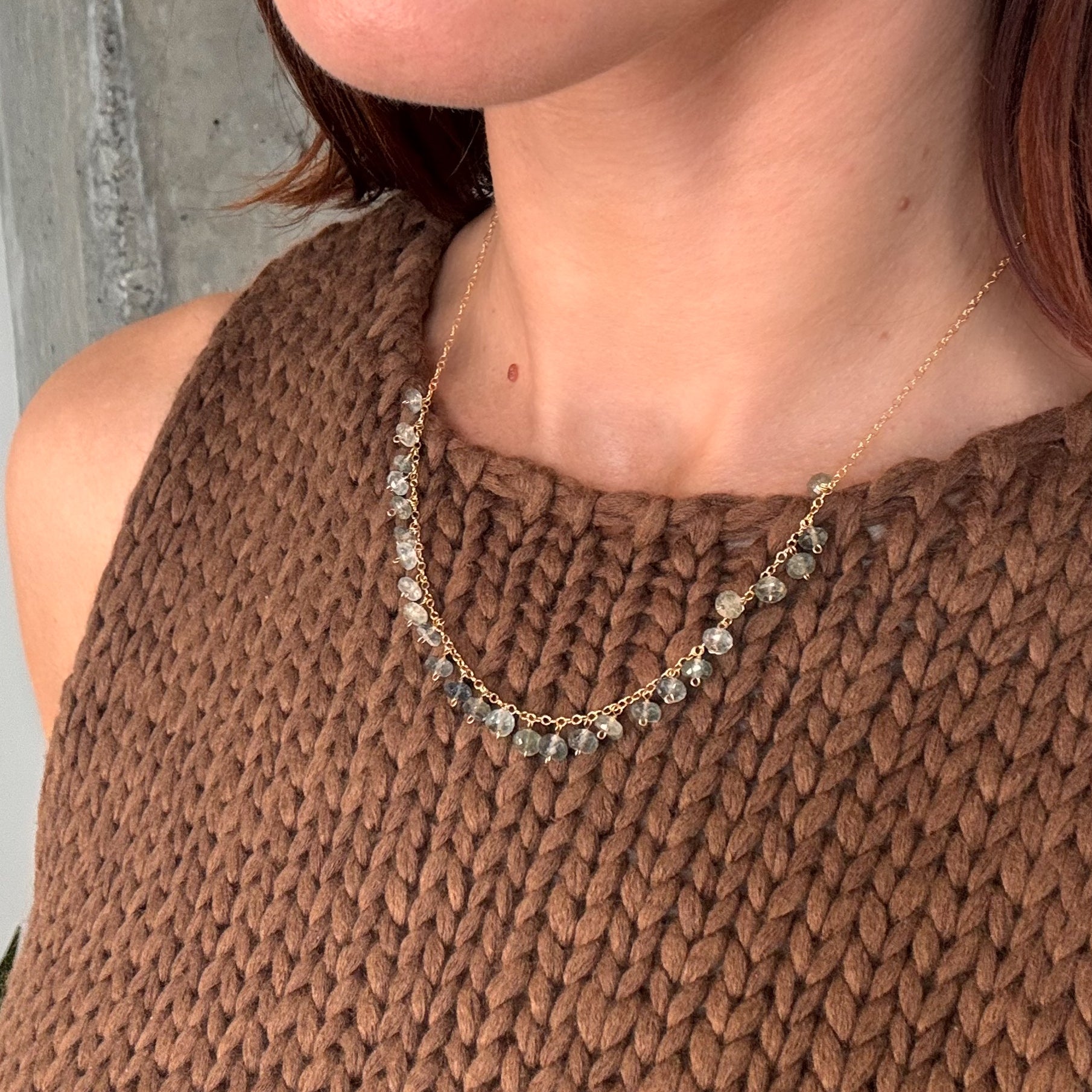 Aquamarine Collar Necklace