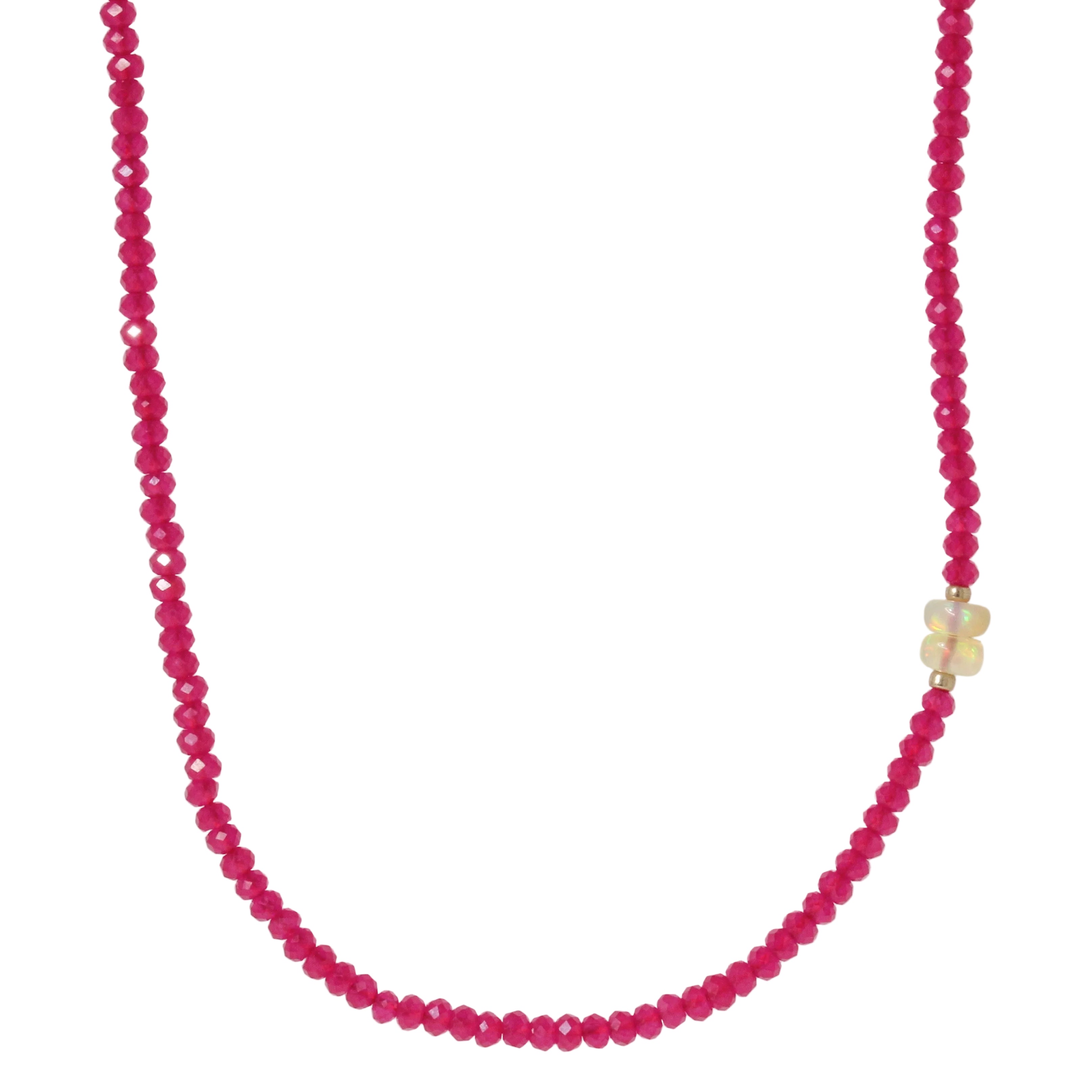 Ruby + Opal Necklace