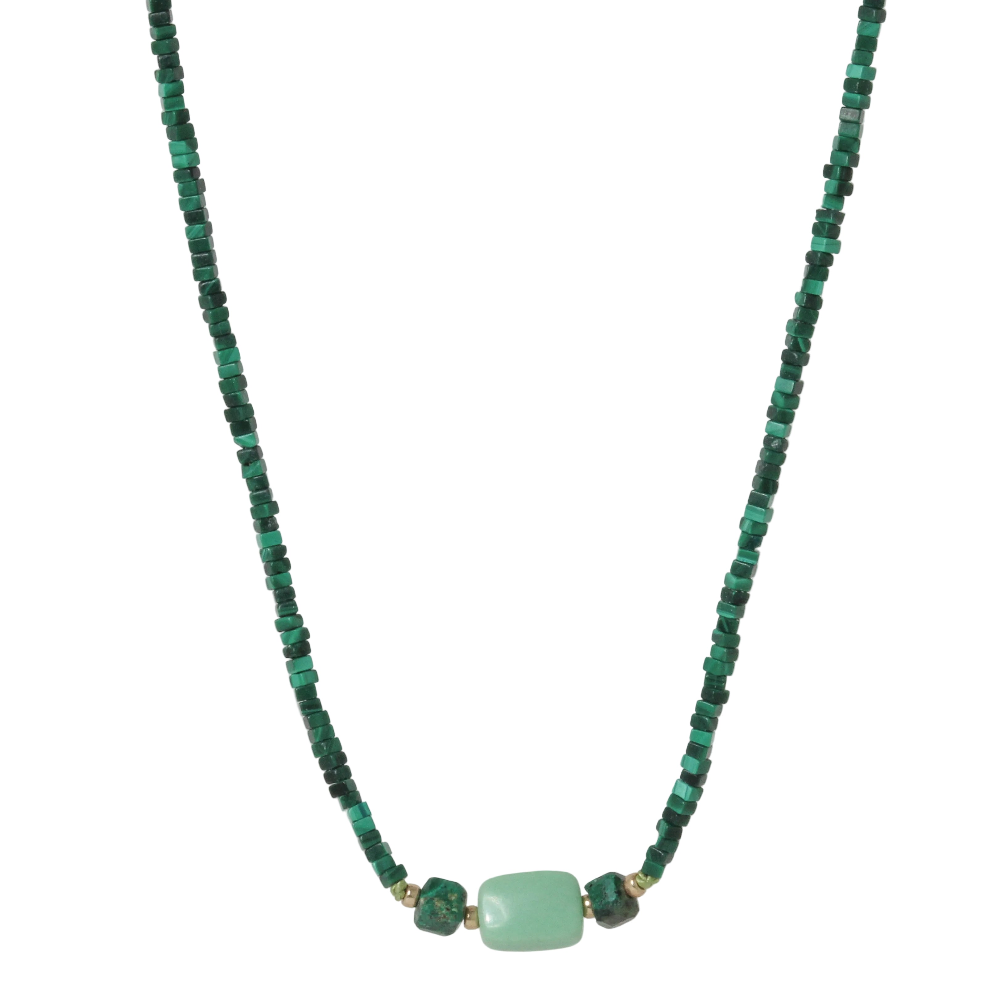 Malachite + Green Turquoise Necklace