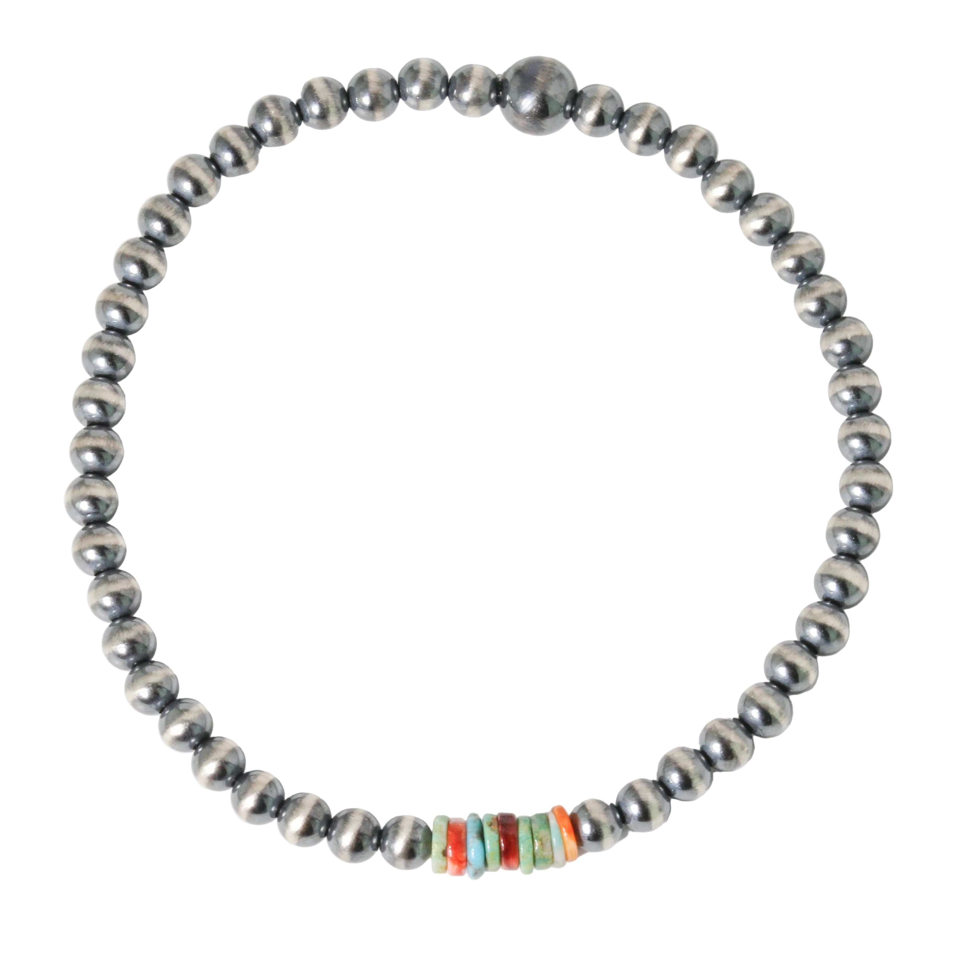 Navajo Pearl + Spiny Oyster Shell Bracelet