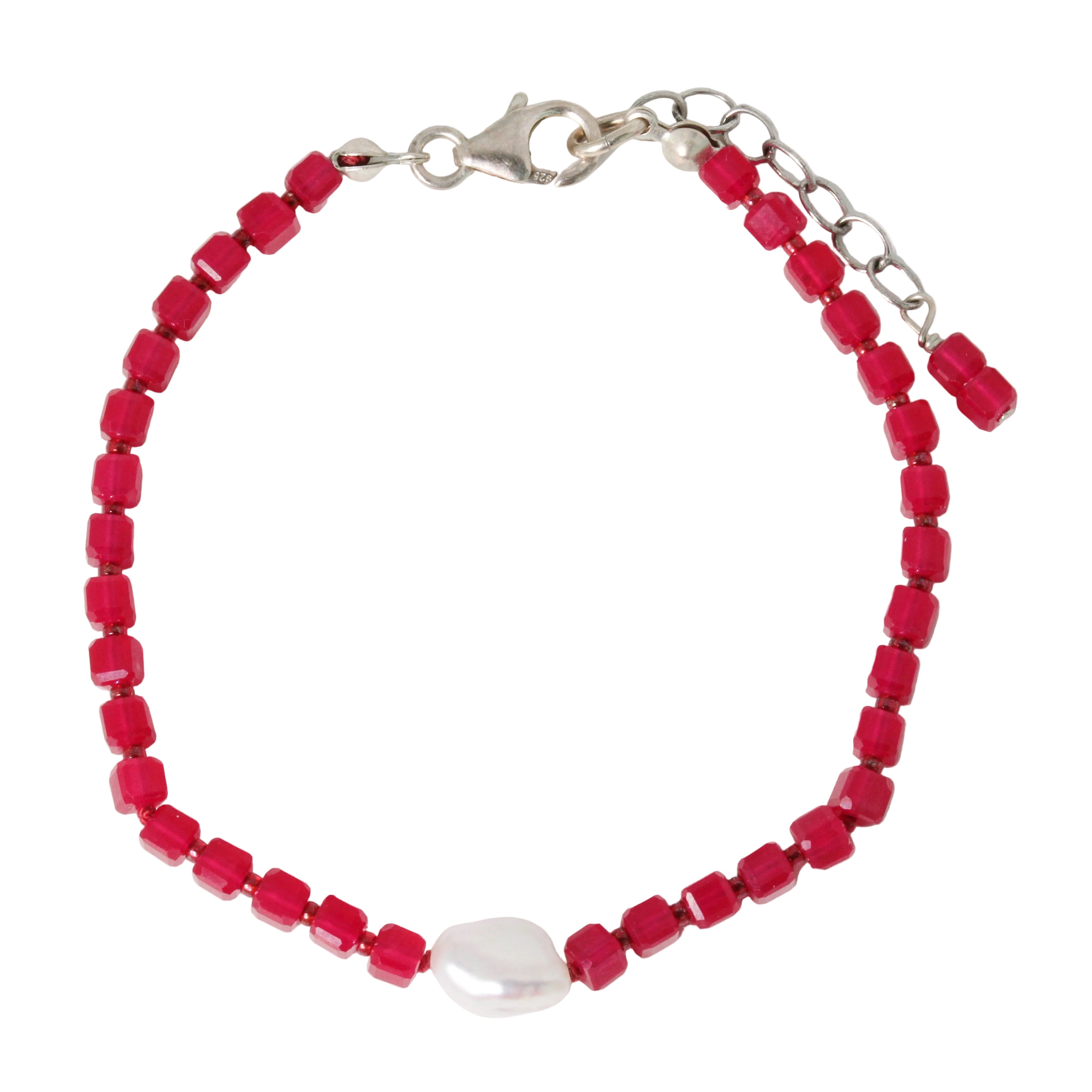 Ruby + Pearl Bracelet