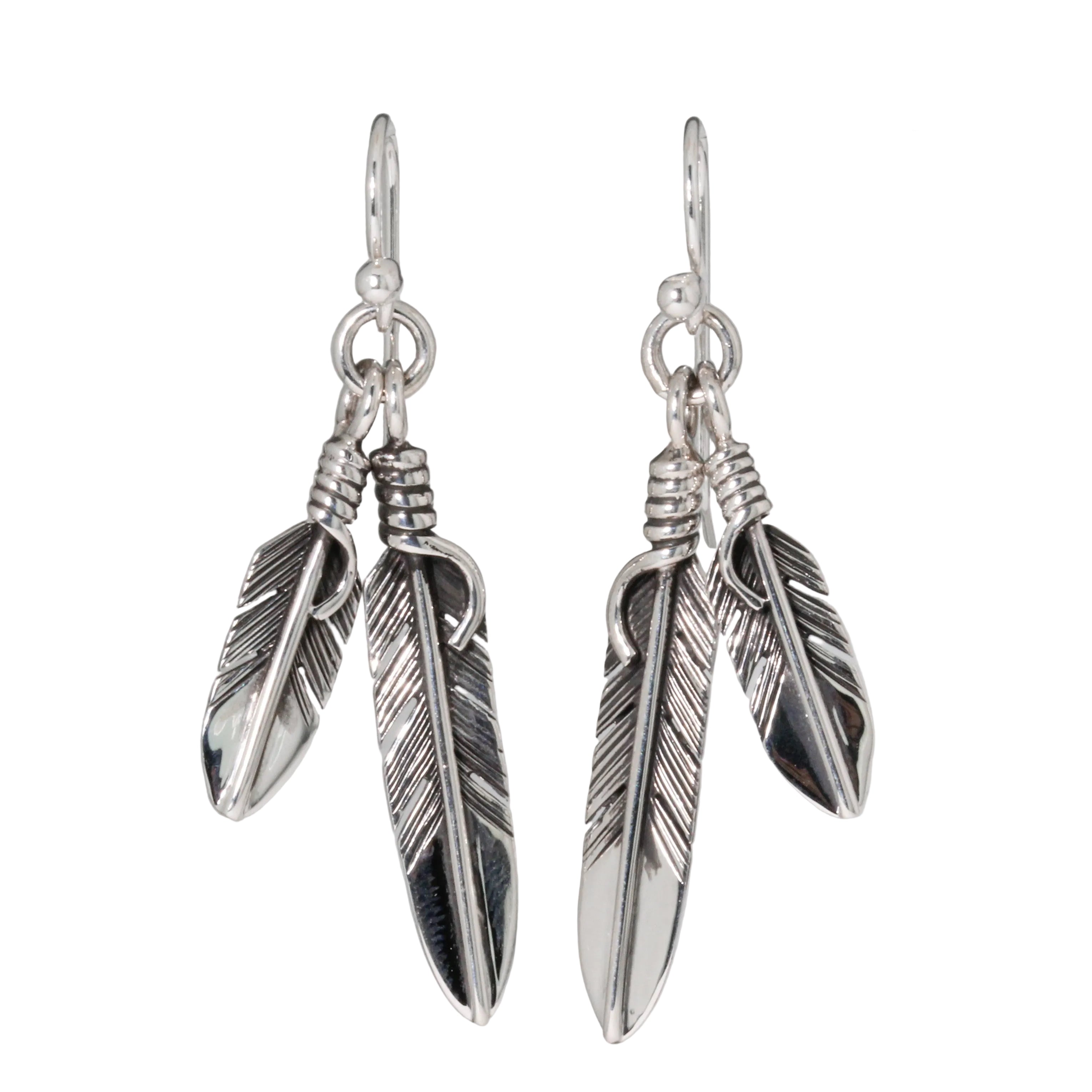 Double Feather Earrings