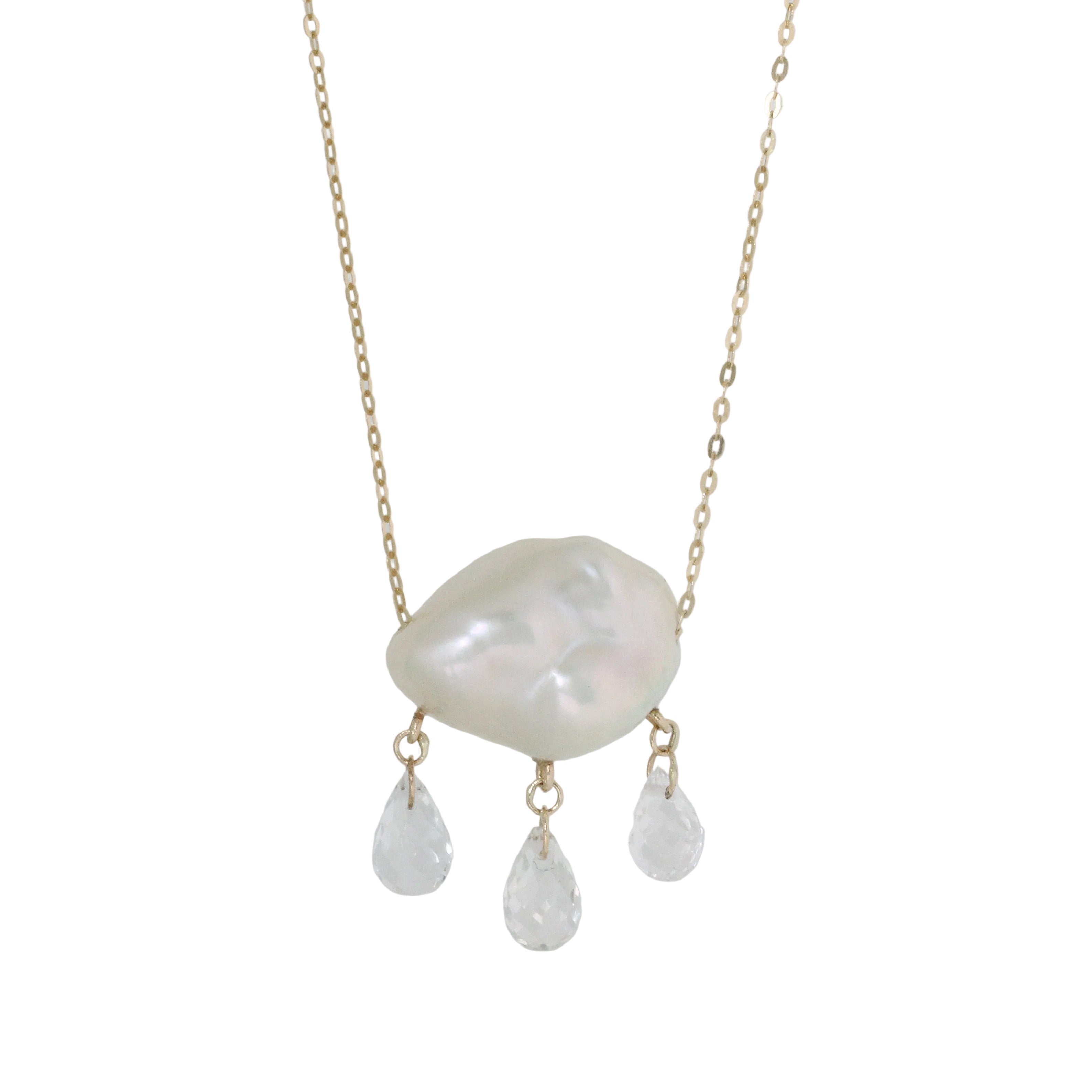 Rainy Day White Pearl Necklace