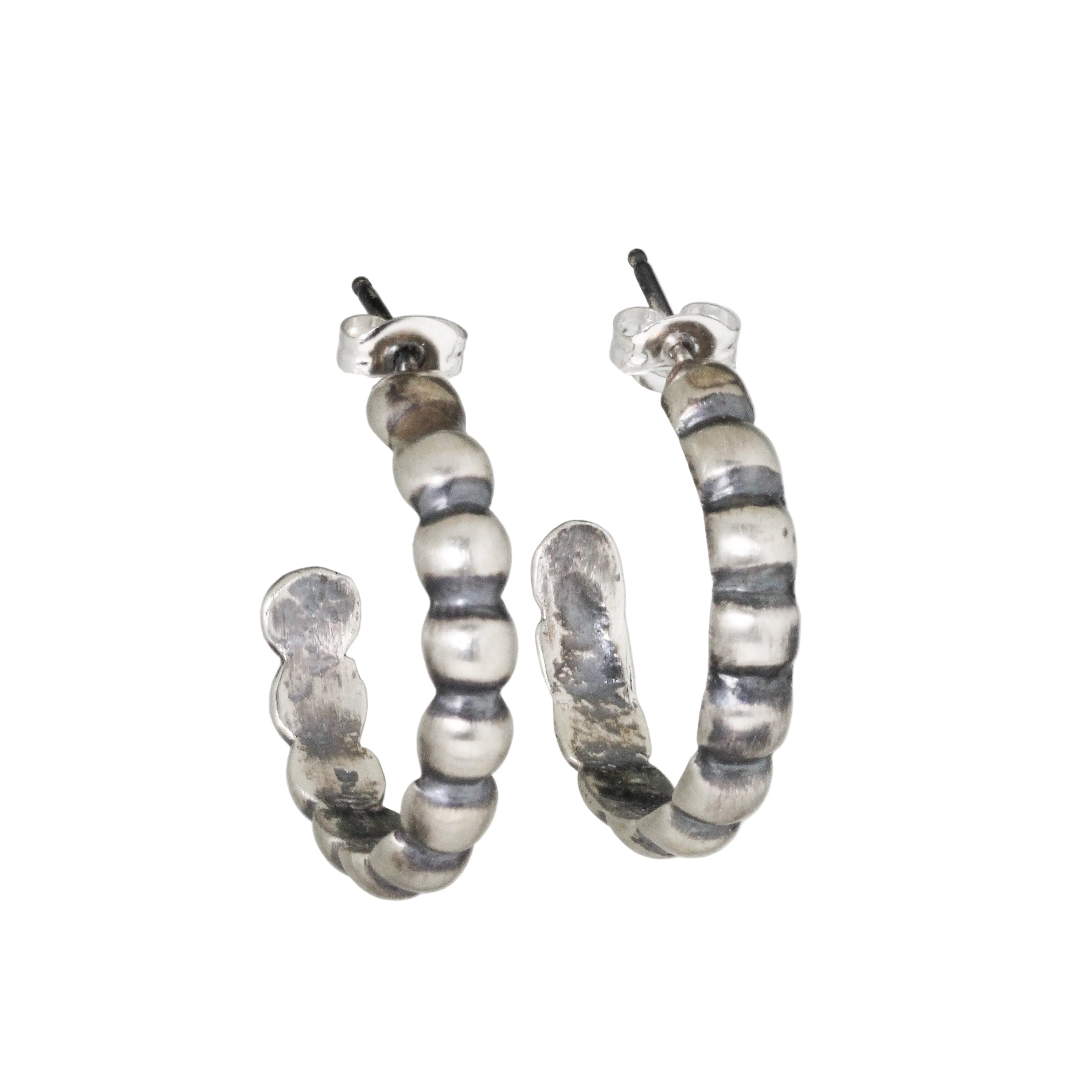Ridge J Hoop Earrings