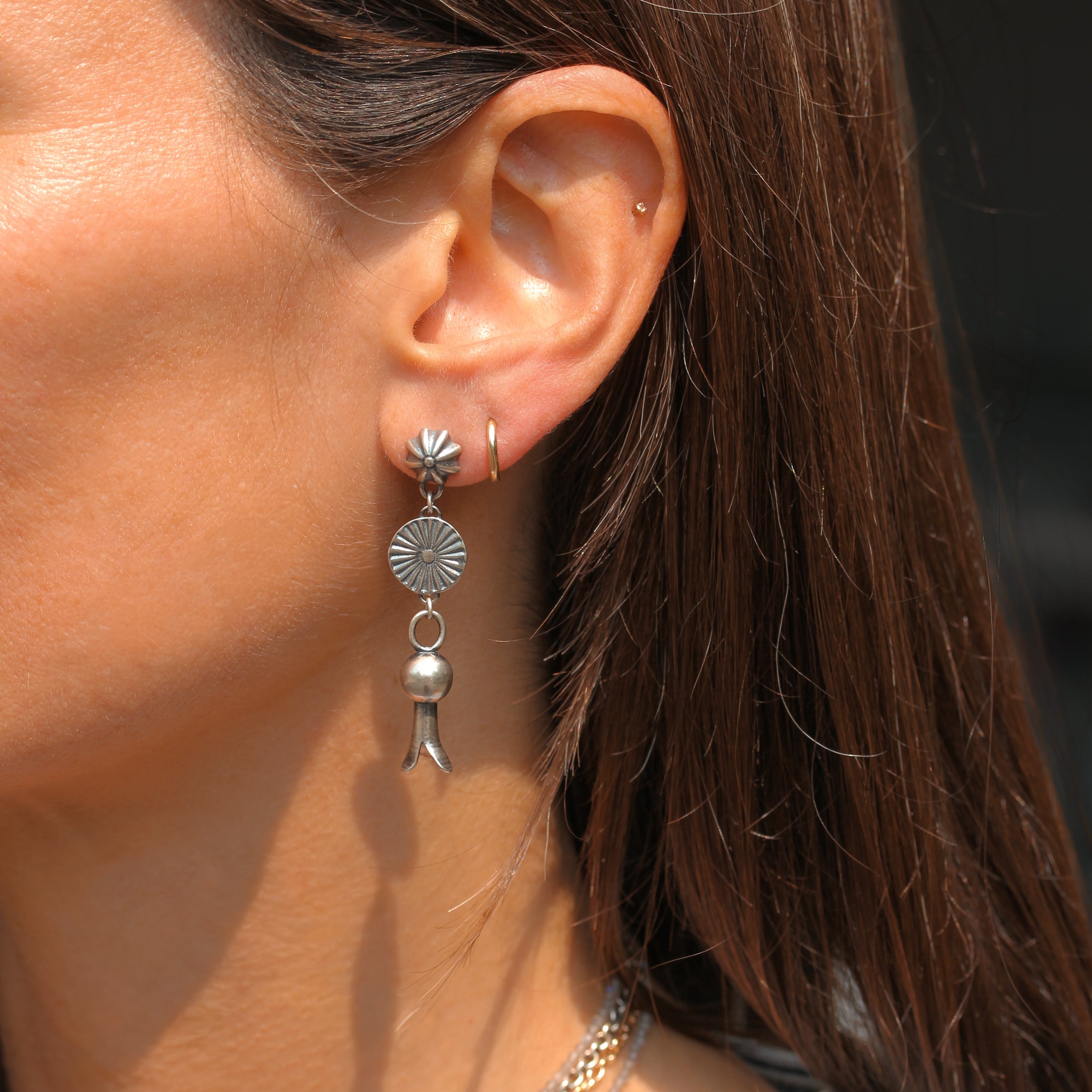Revival Squash Blossom Stud Earrings