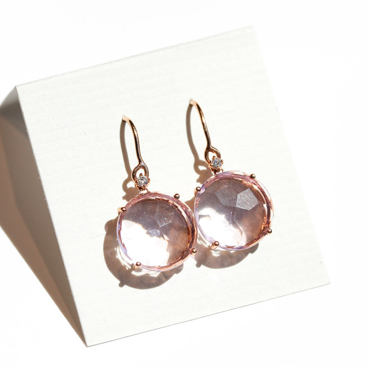 Rose Topaz Earrings