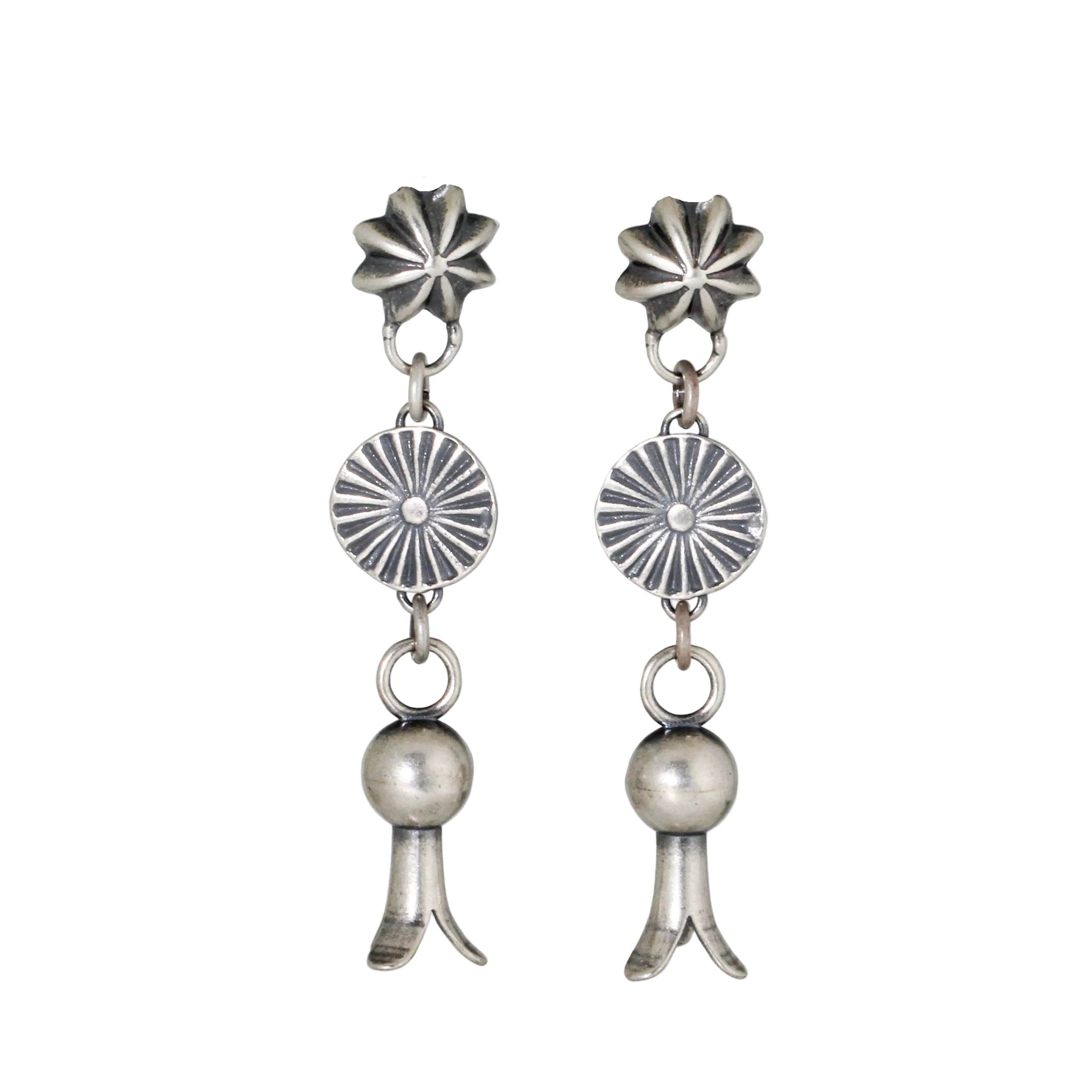 Revival Squash Blossom Stud Earrings
