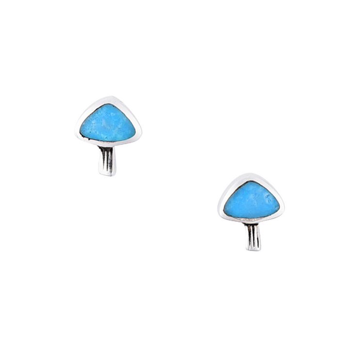 Turquoise Mushroom Stud Earrings