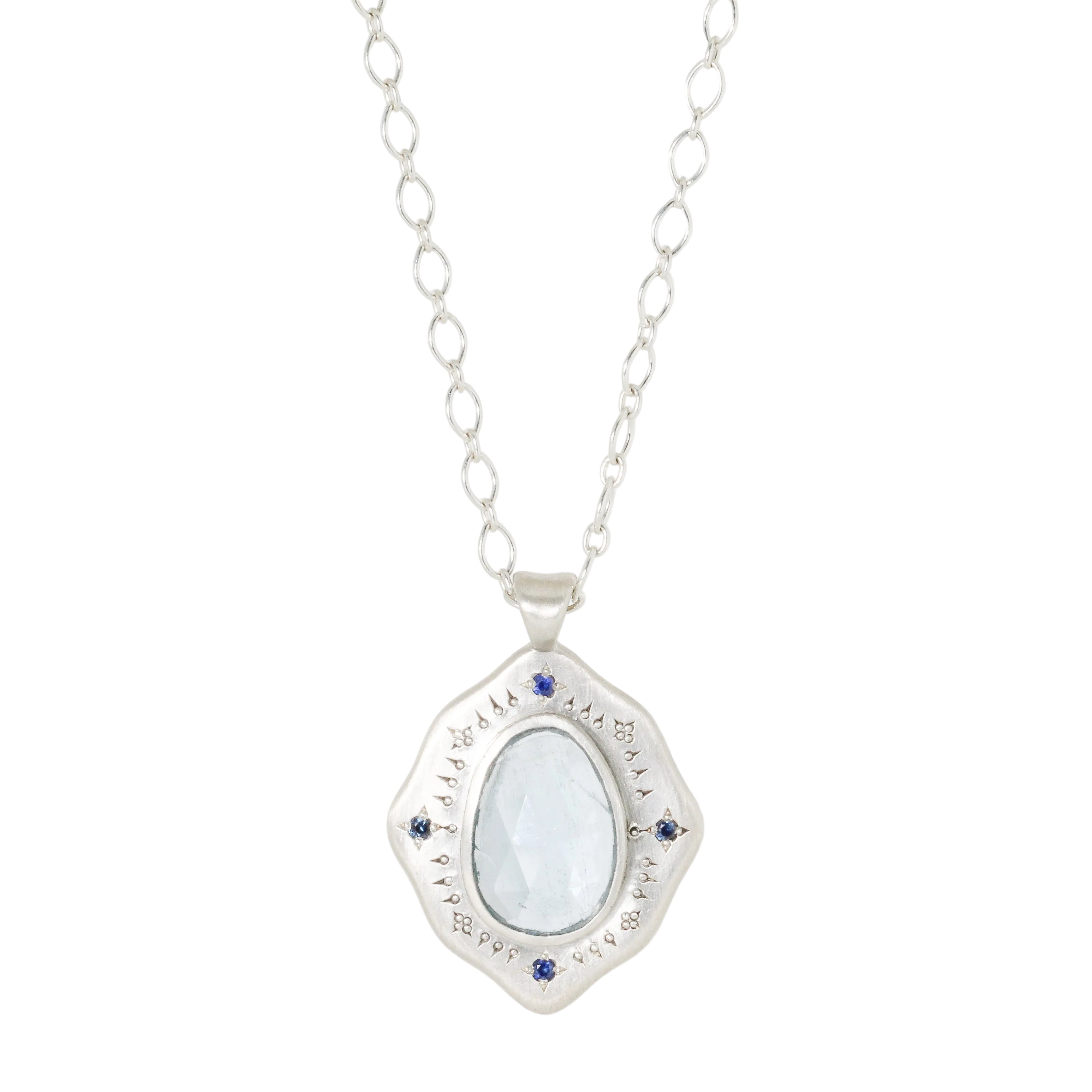 Oval Aquamarine Stillwater Pendant