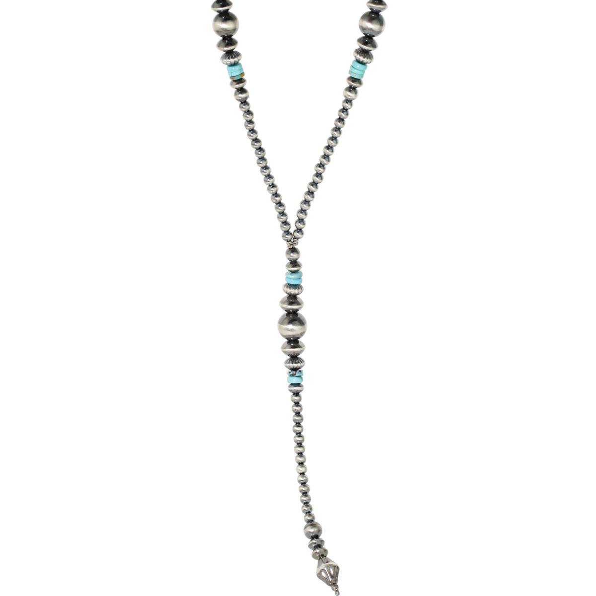 Navajo Pearl Lariat w. Turquoise Necklace