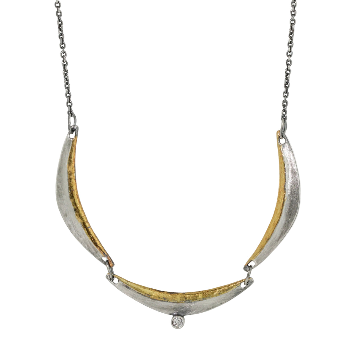 Three Bridge Diamond Necklace