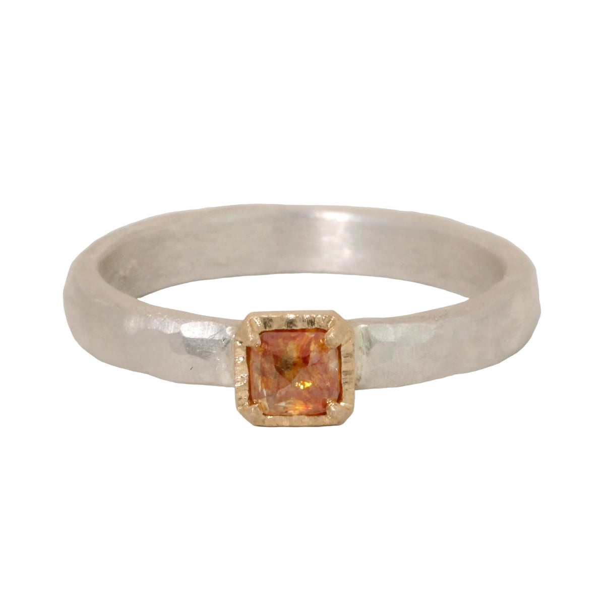 .28ct Peachy Orange Diamond Ring