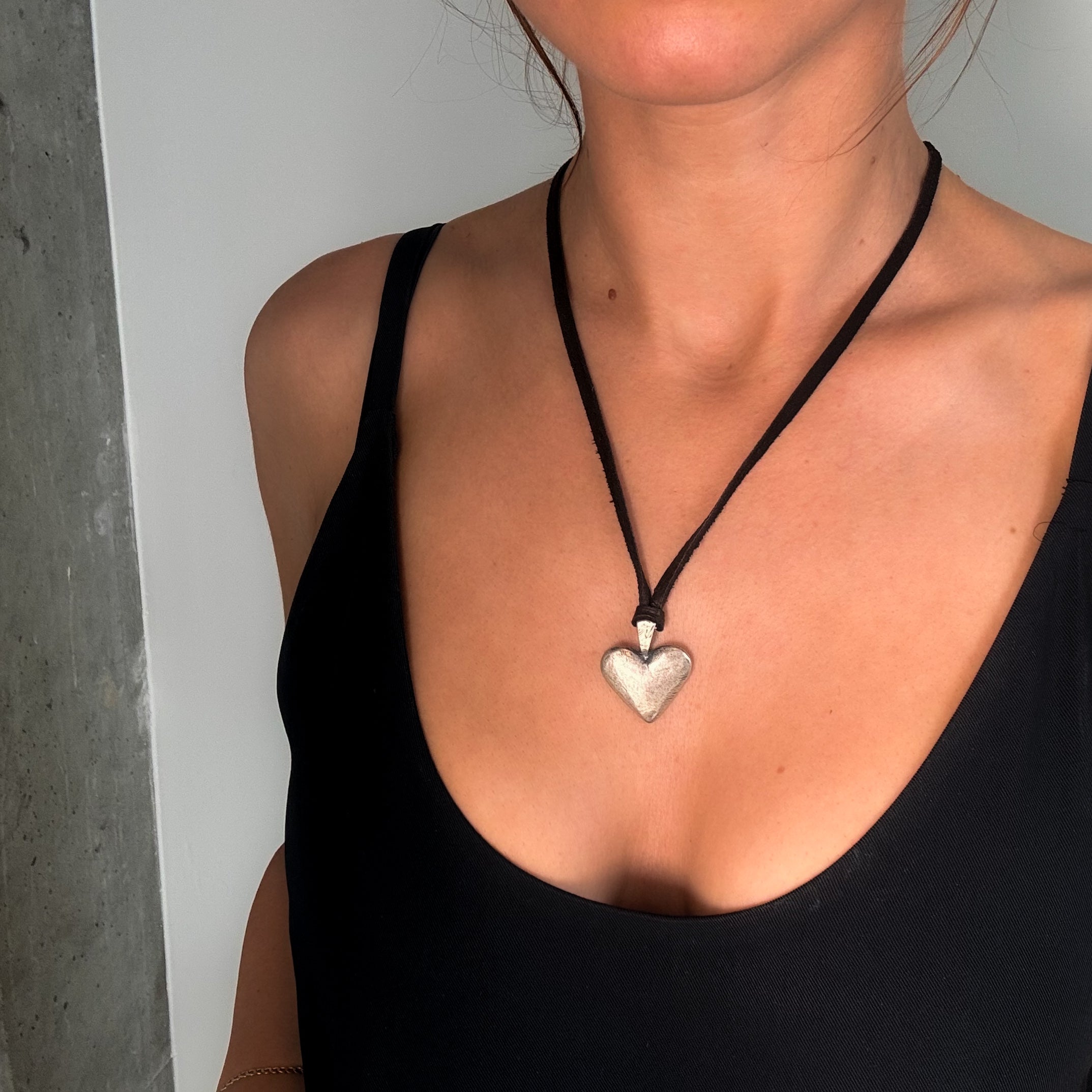 Heartland Dark Brown Leather Necklace