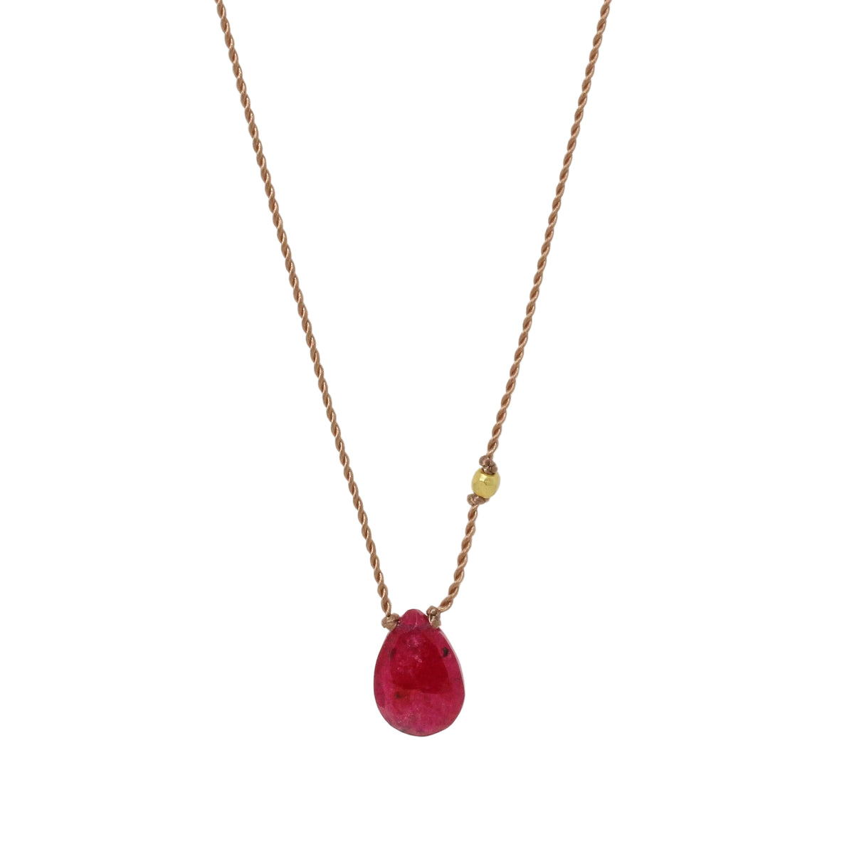 Ruby Droplet Necklace