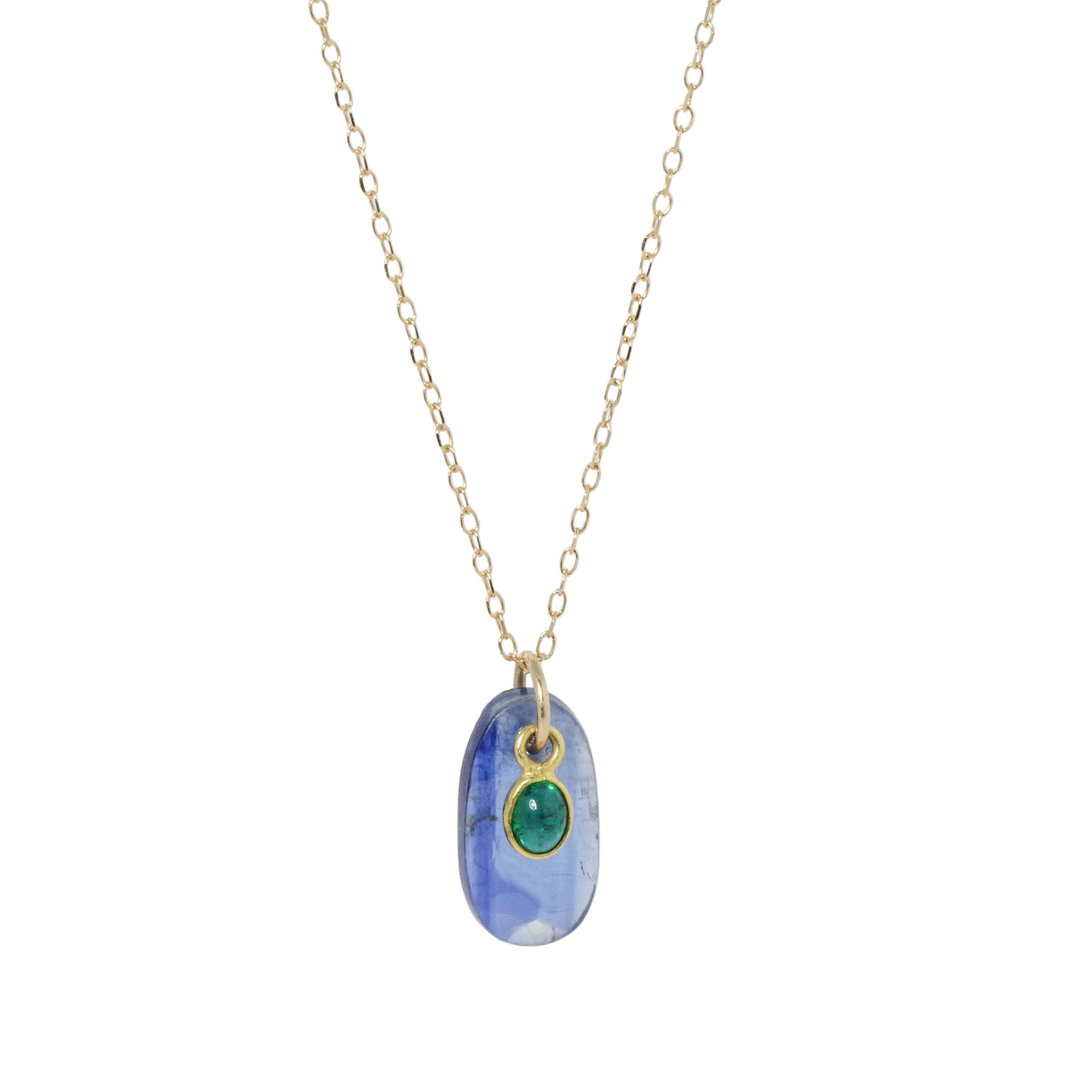 Kyanite + Emerald Necklace