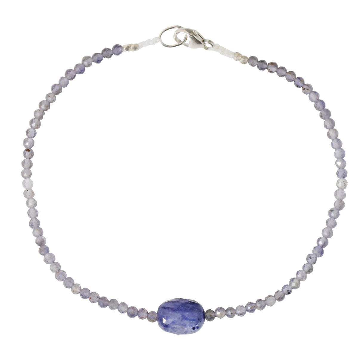 Iolite + Sapphire Bracelet