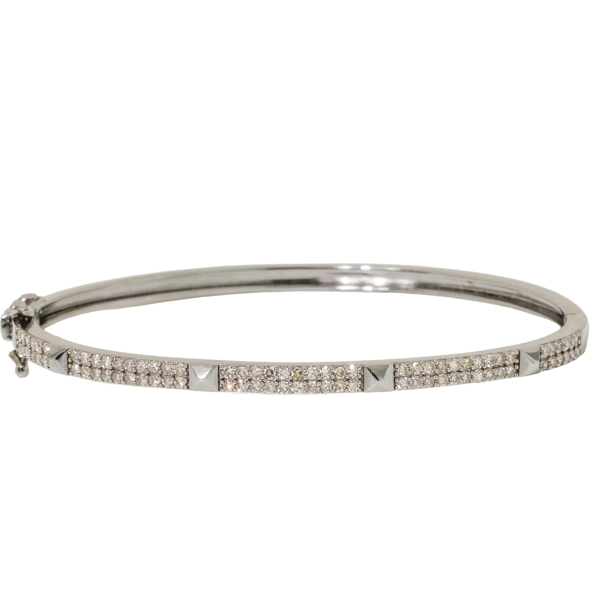 Diamond Pyramid Bangle Bracelet