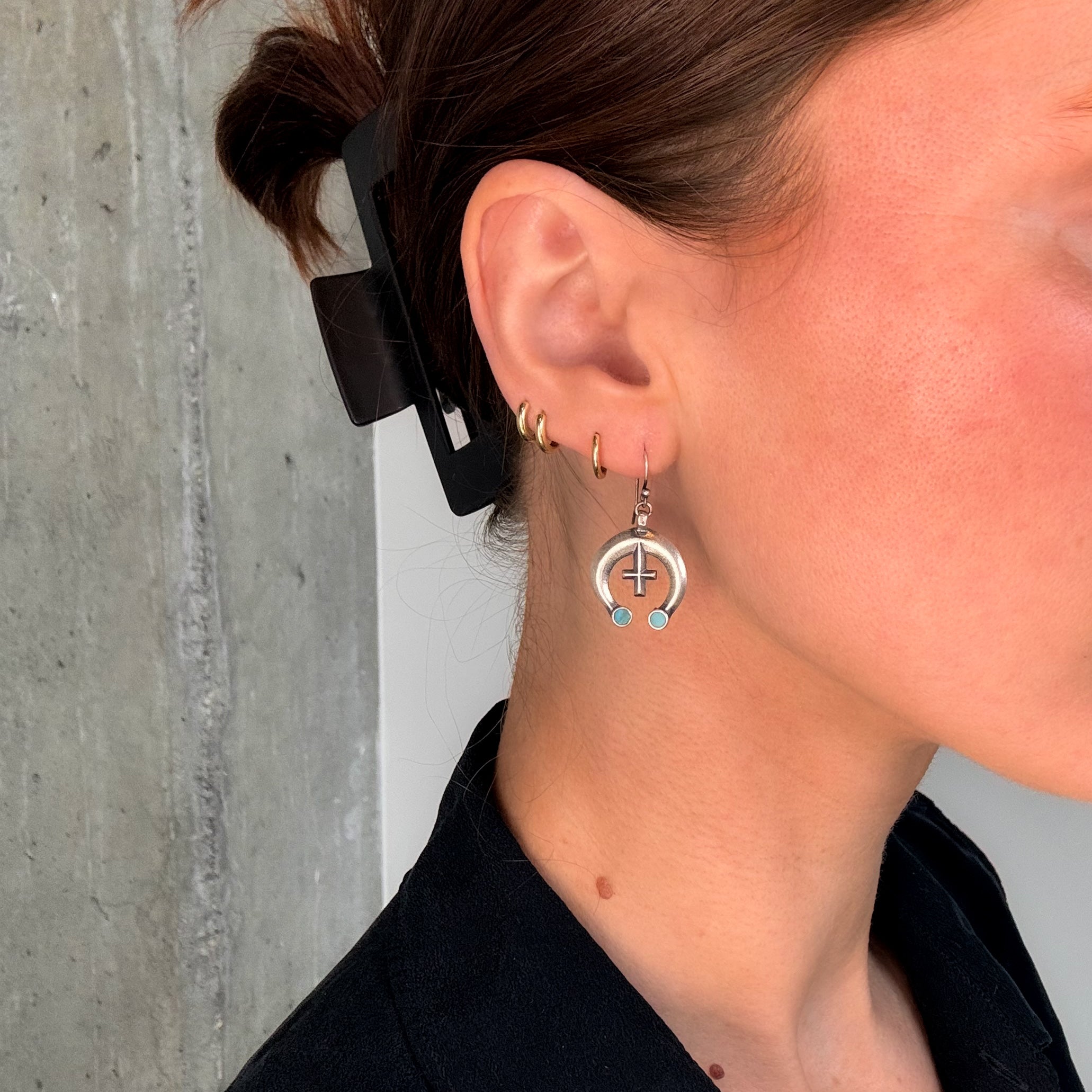 Baby Turquoise Naja Earrings
