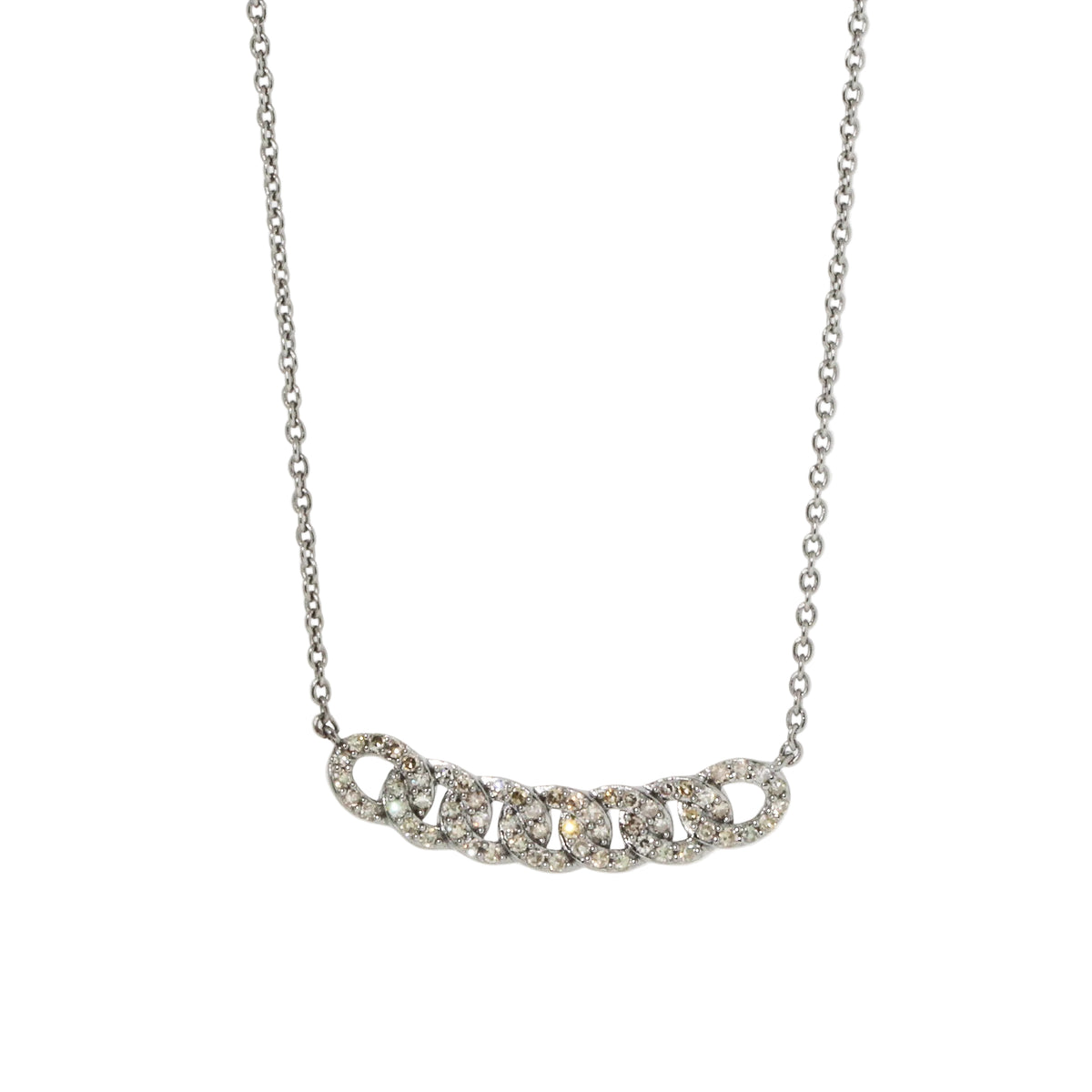 Diamond Curb Bar Necklace