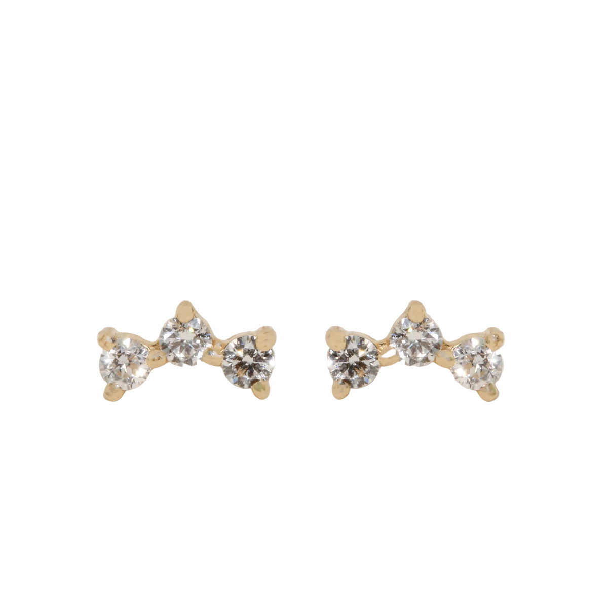 Trio Diamond Stud Earrings