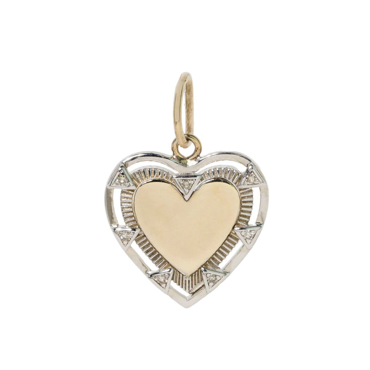 Stamped Heart Pendant