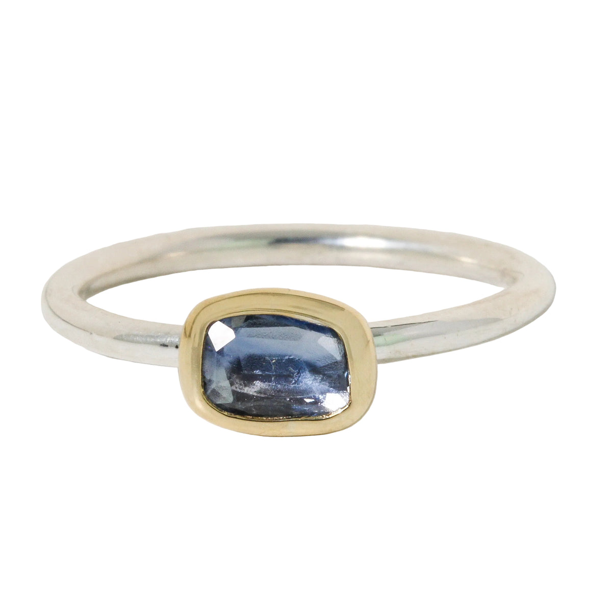 Purple-Grey Sapphire Stacking Ring
